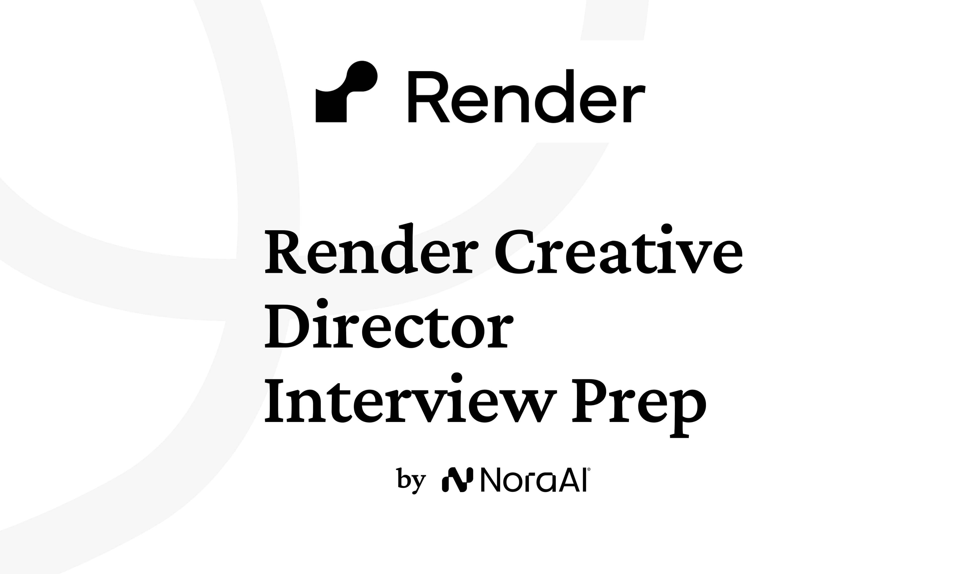 Render Creative Director Interview: Process + Questions