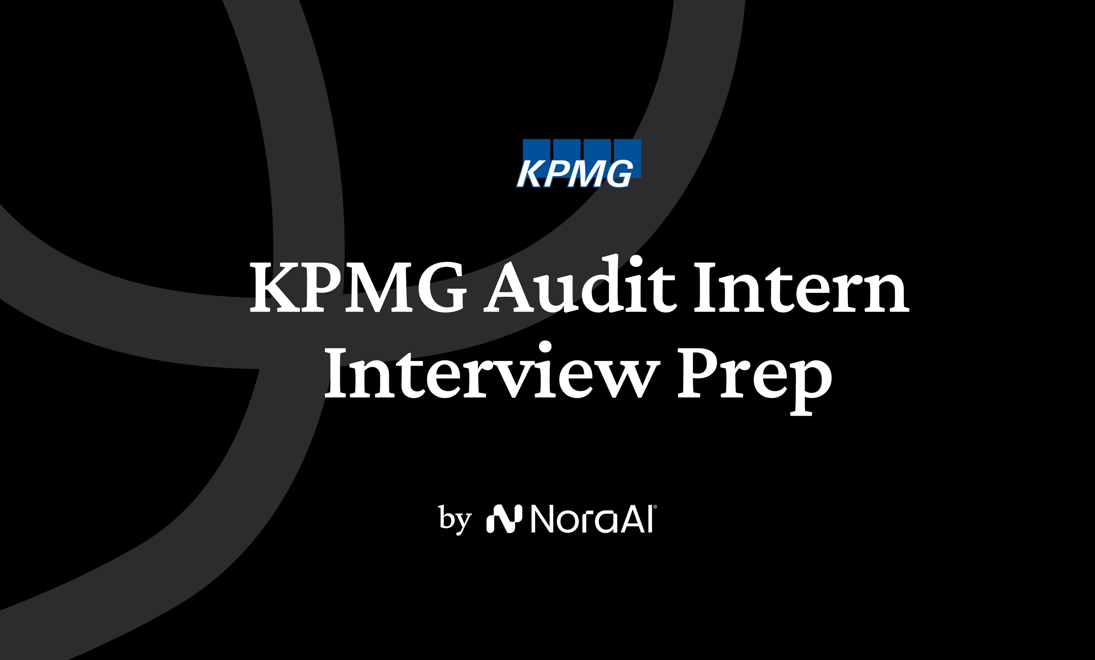 KPMG Audit Intern Interview Logo
