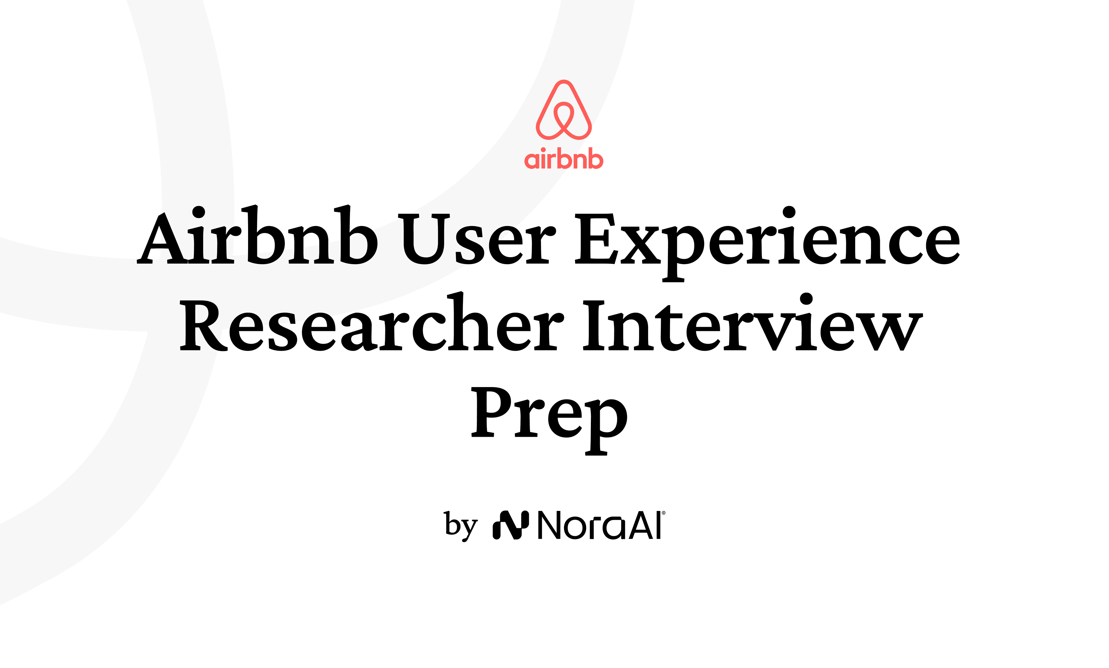 Airbnb User Experience Researcher Interview Logo
