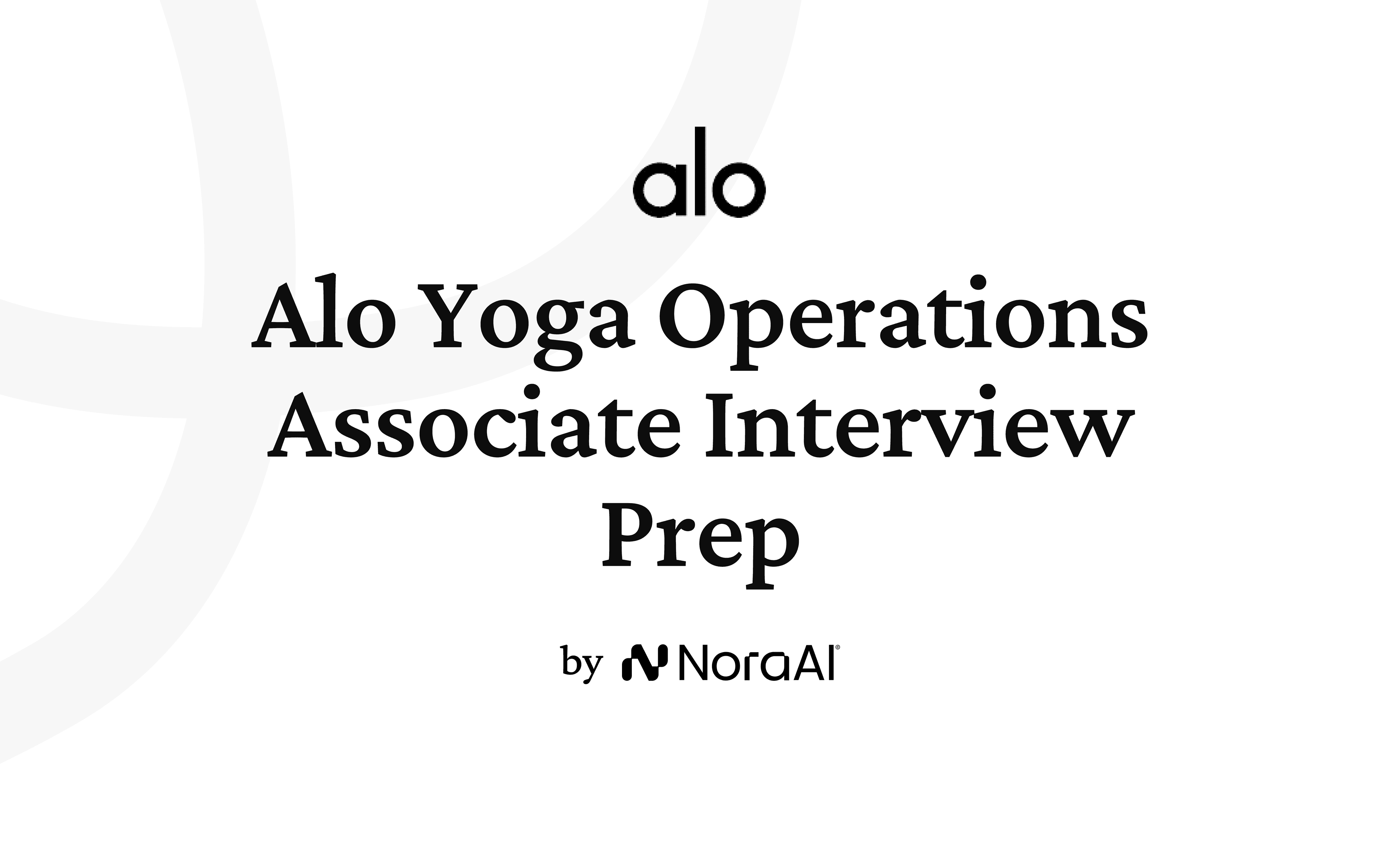 Alo Yoga Operations Associate Interview logo