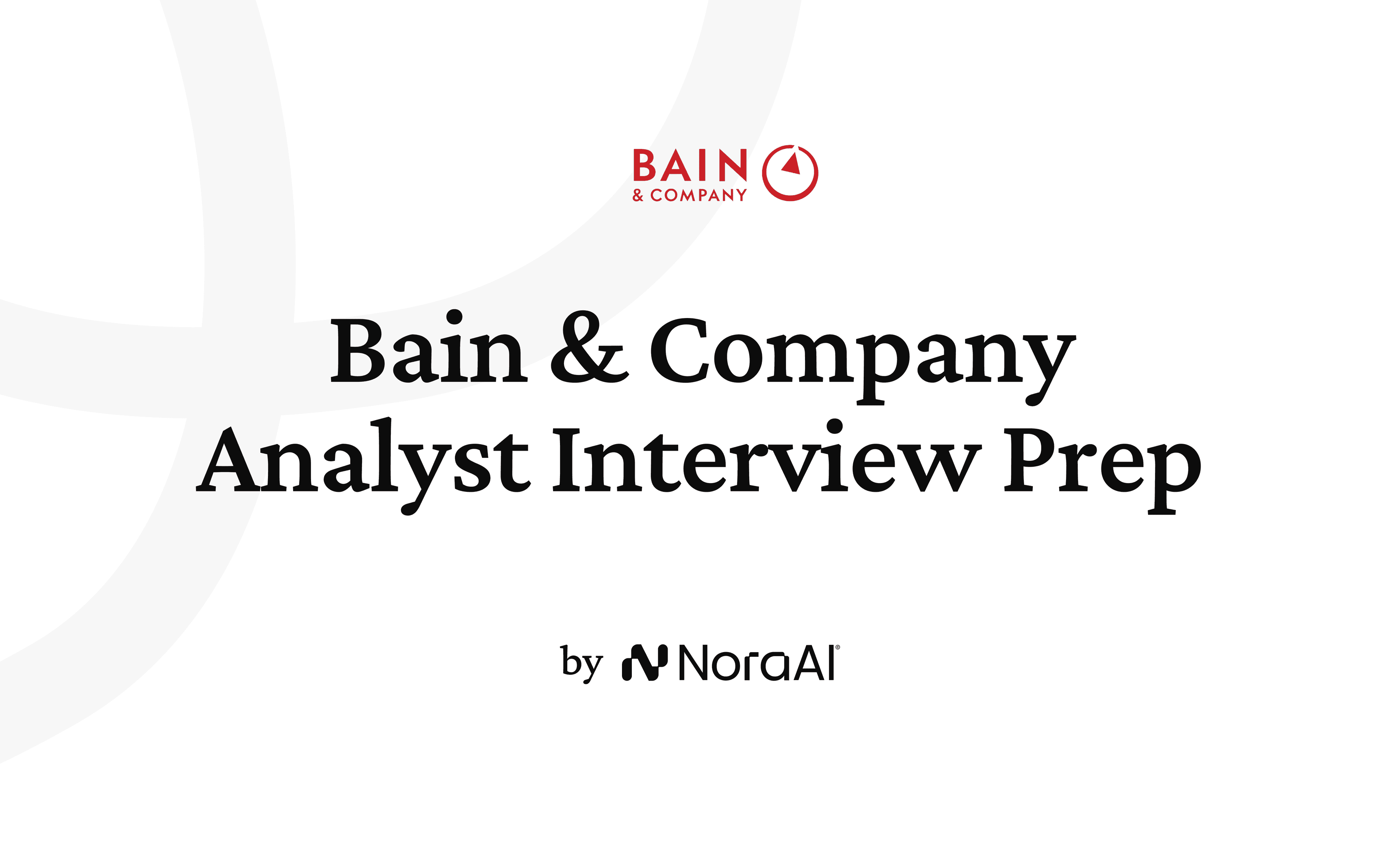 Bain & Company Analyst Interview logo