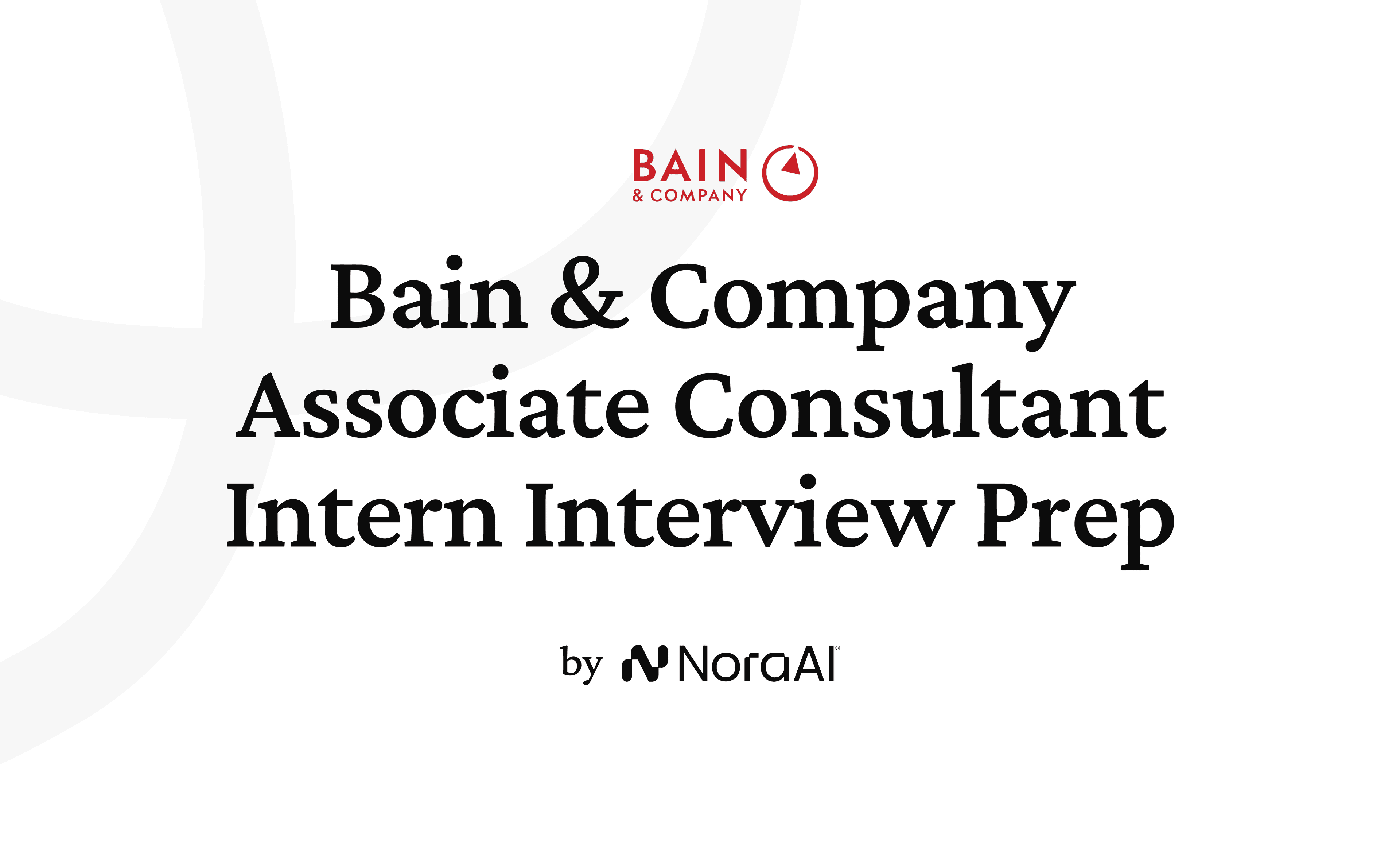 Bain & Company Associate Consultant Intern Interview logo