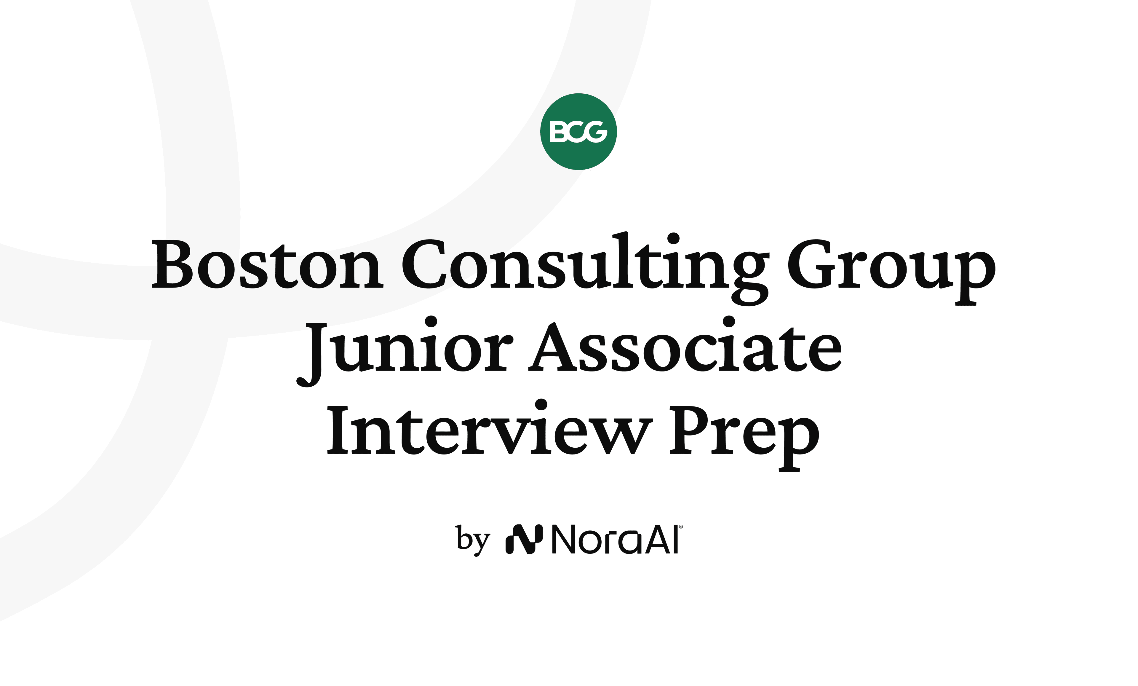 Boston Consulting Group Junior Associate Interview logo