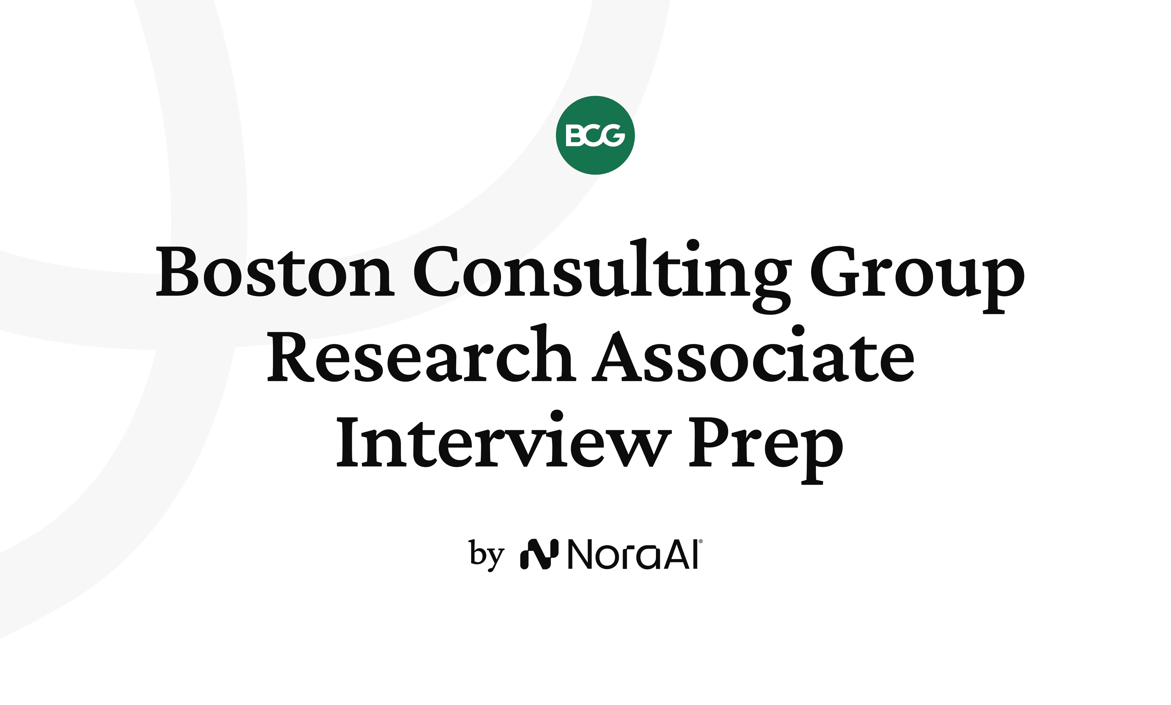 Boston Consulting Group Research Associate Interview logo