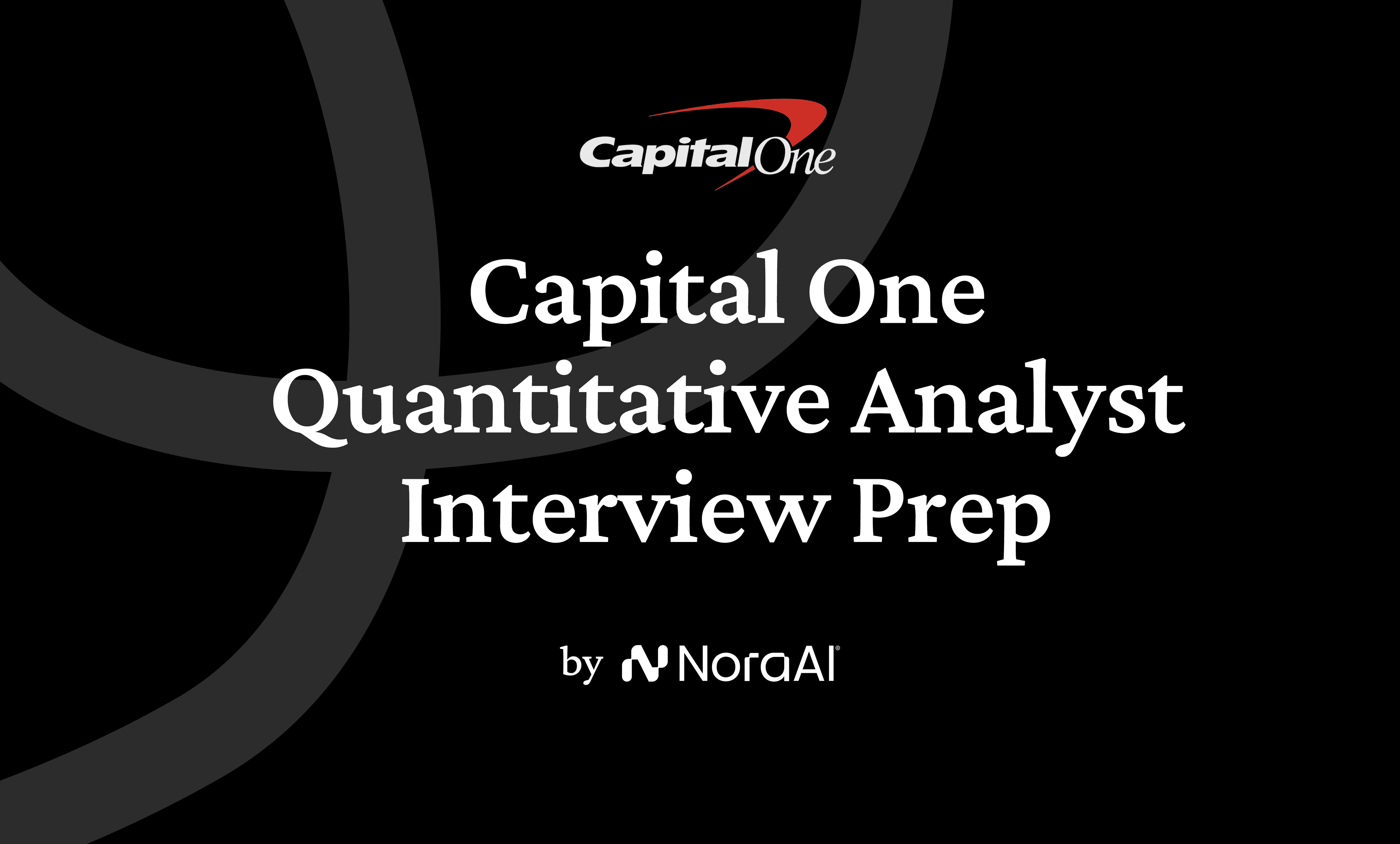 Capital One Quantitative Analyst Interview Logo