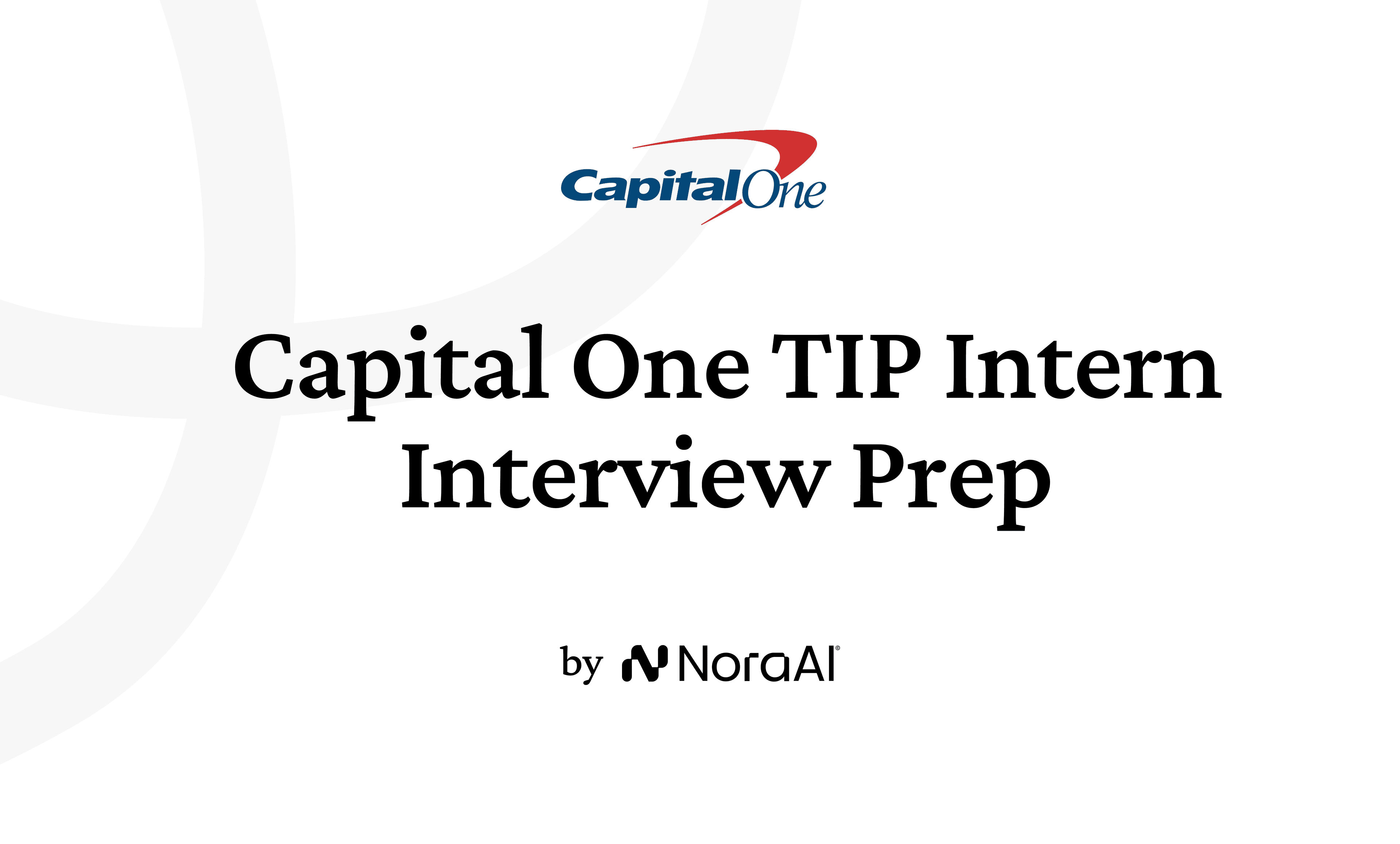 Capital One TIP Intern Interview Logo