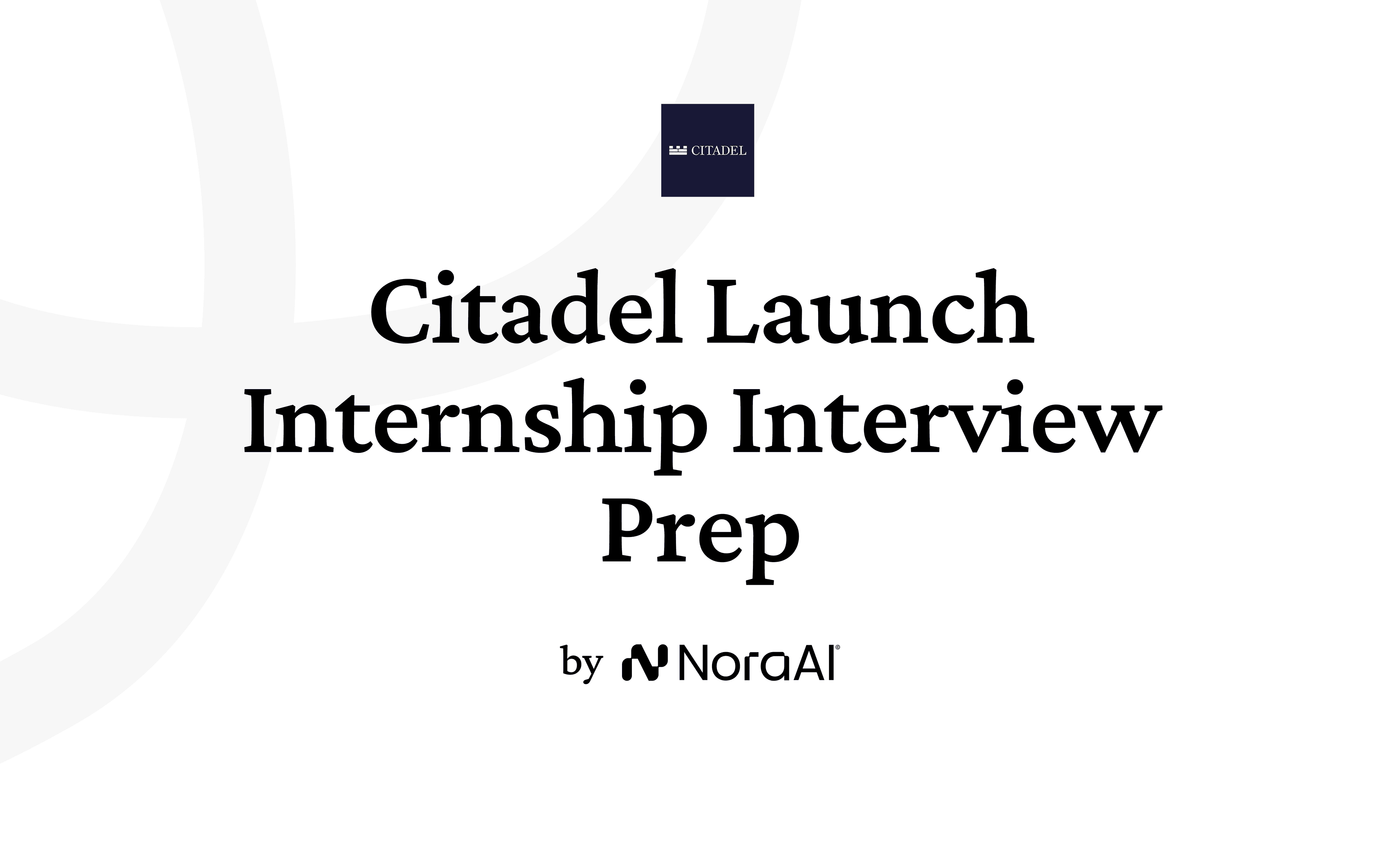 Citadel Launch Internship Interview Logo