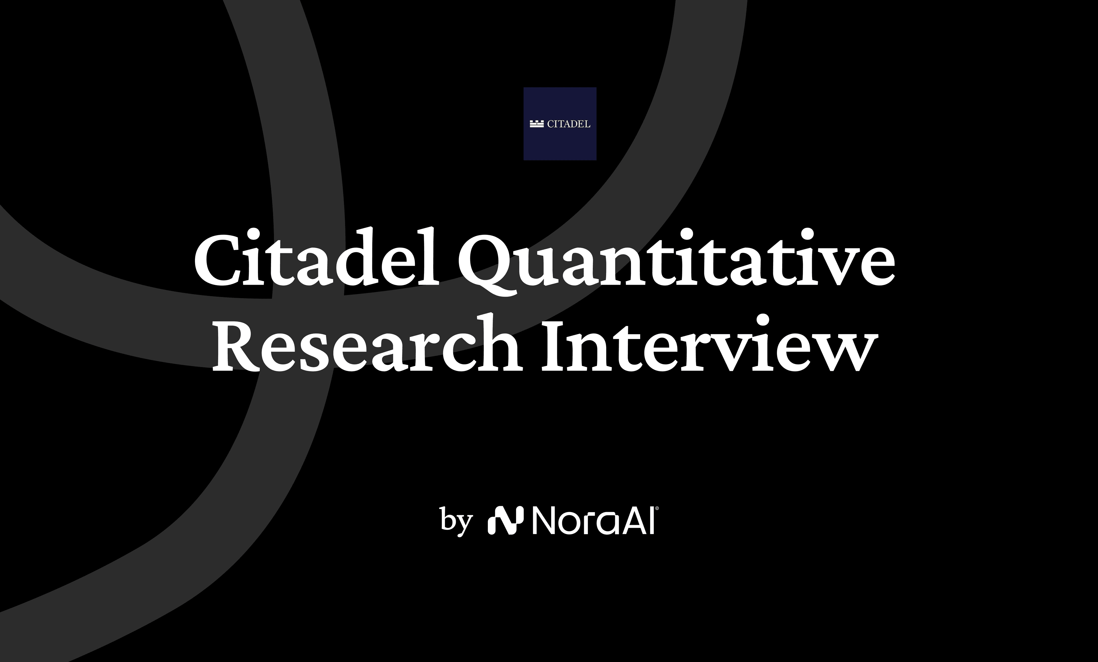 Citadel Quantitative Research Interview Logo