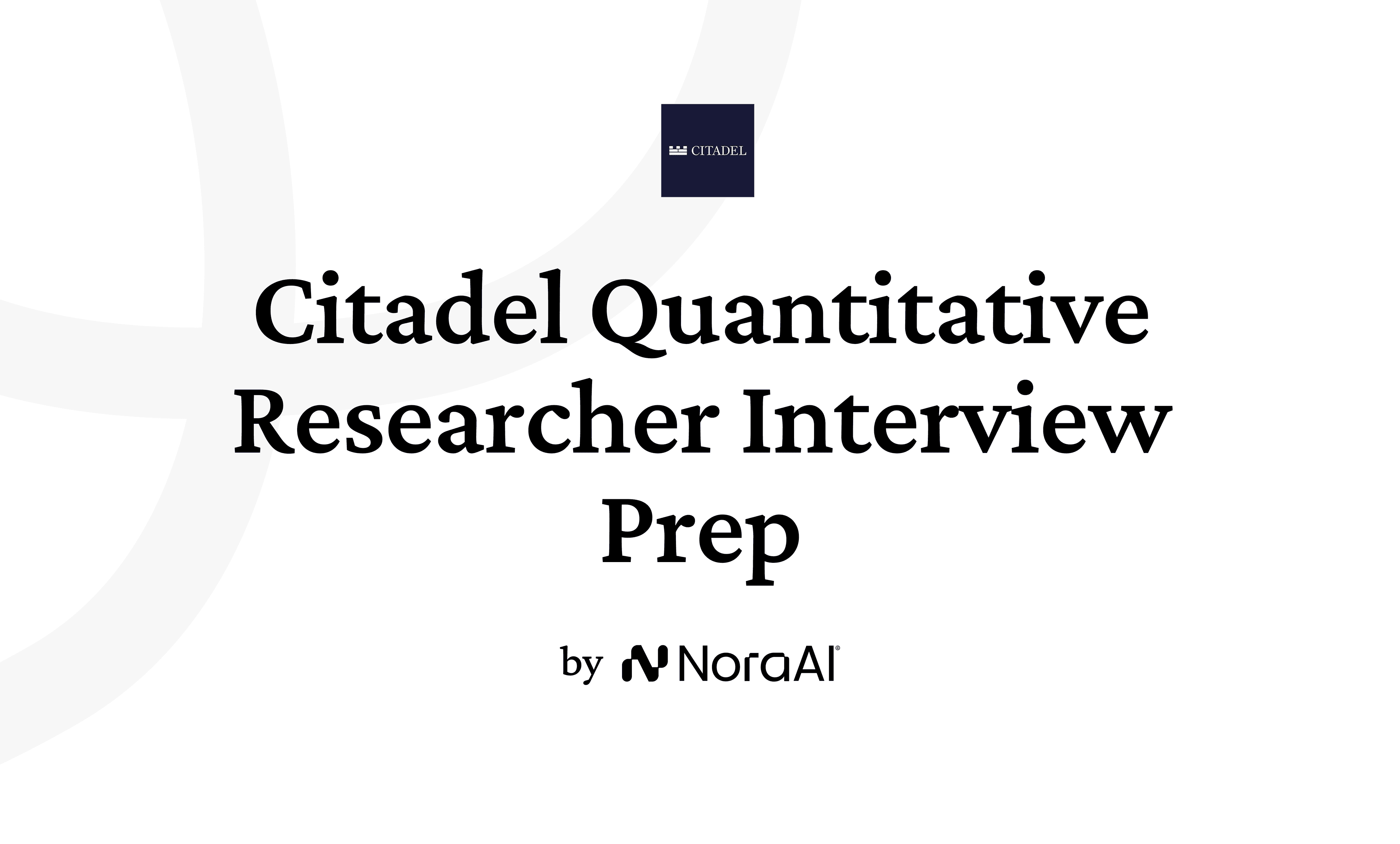 Citadel Quantitative Researcher Interview Logo