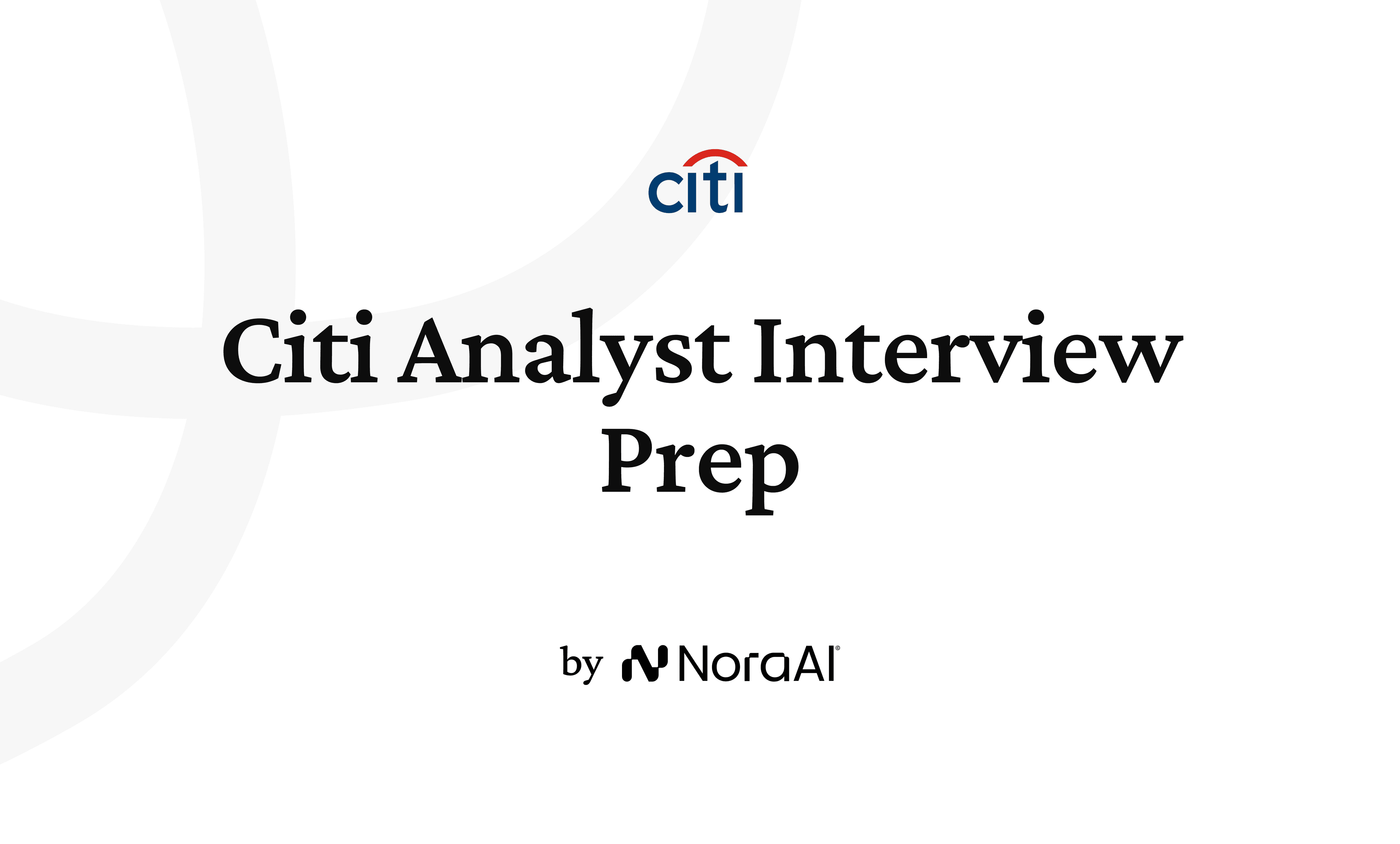 Citi Analyst Interview logo