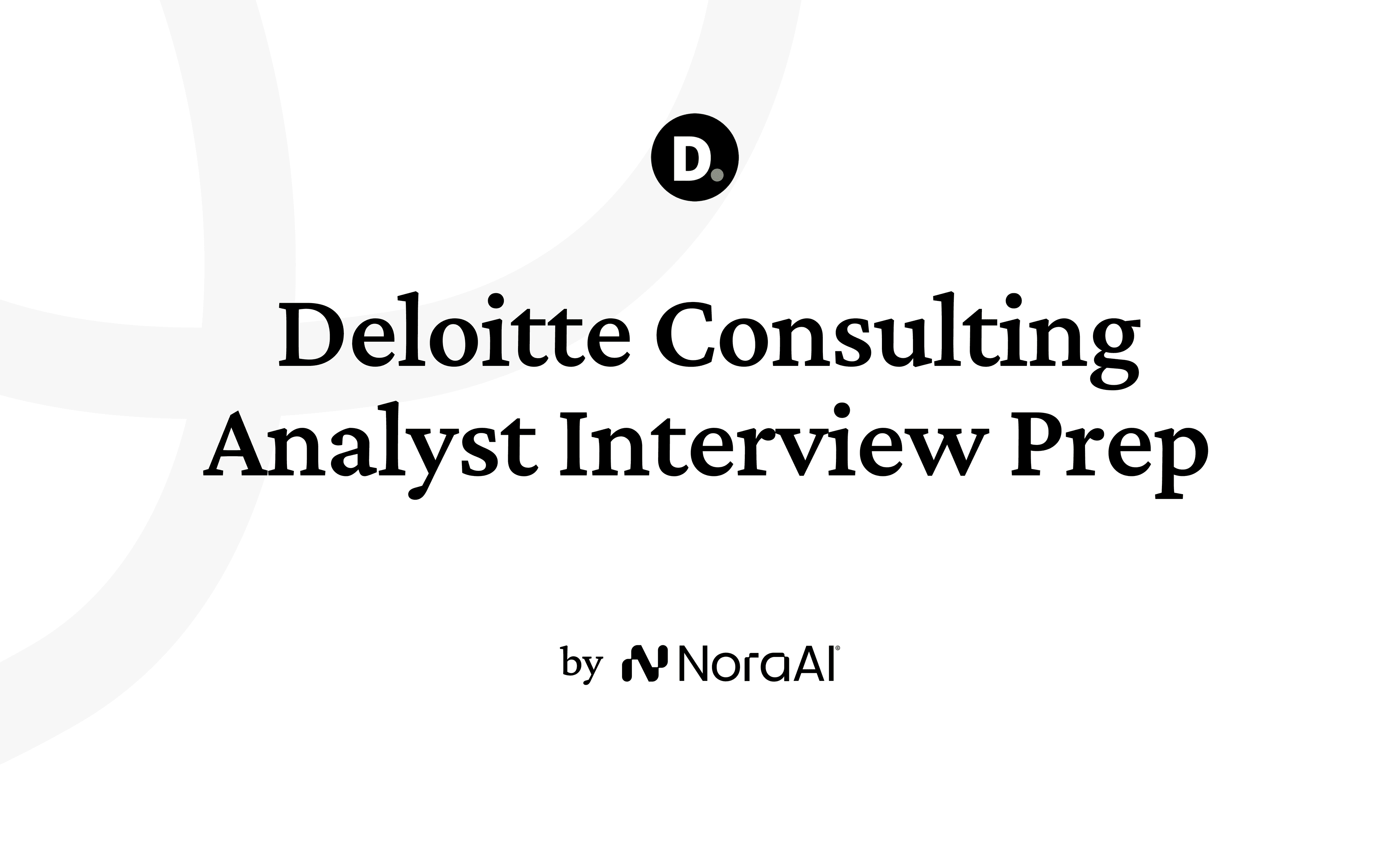 Deloitte Consulting Analyst Interview Logo