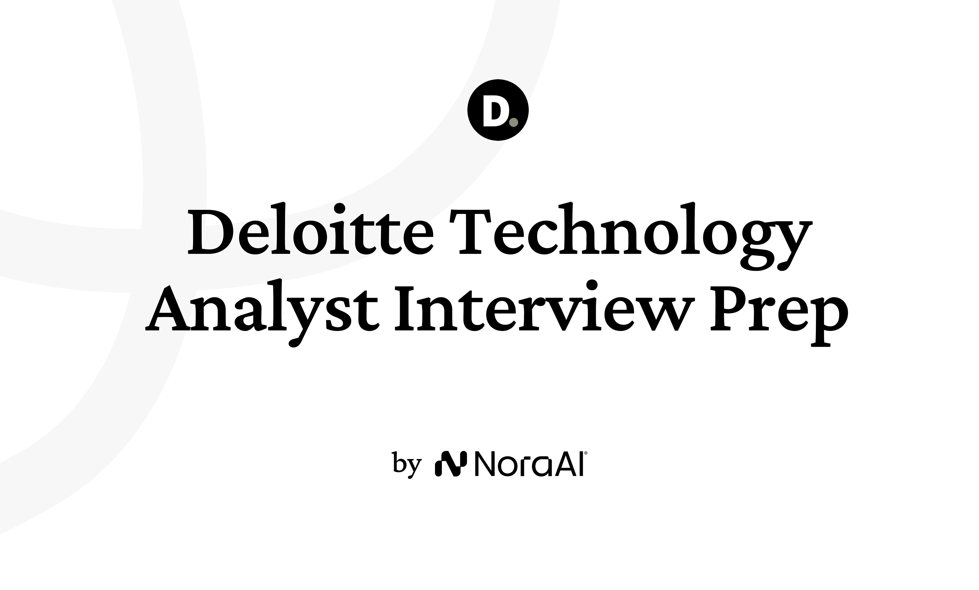 Deloitte Technology Analyst Interview Logo