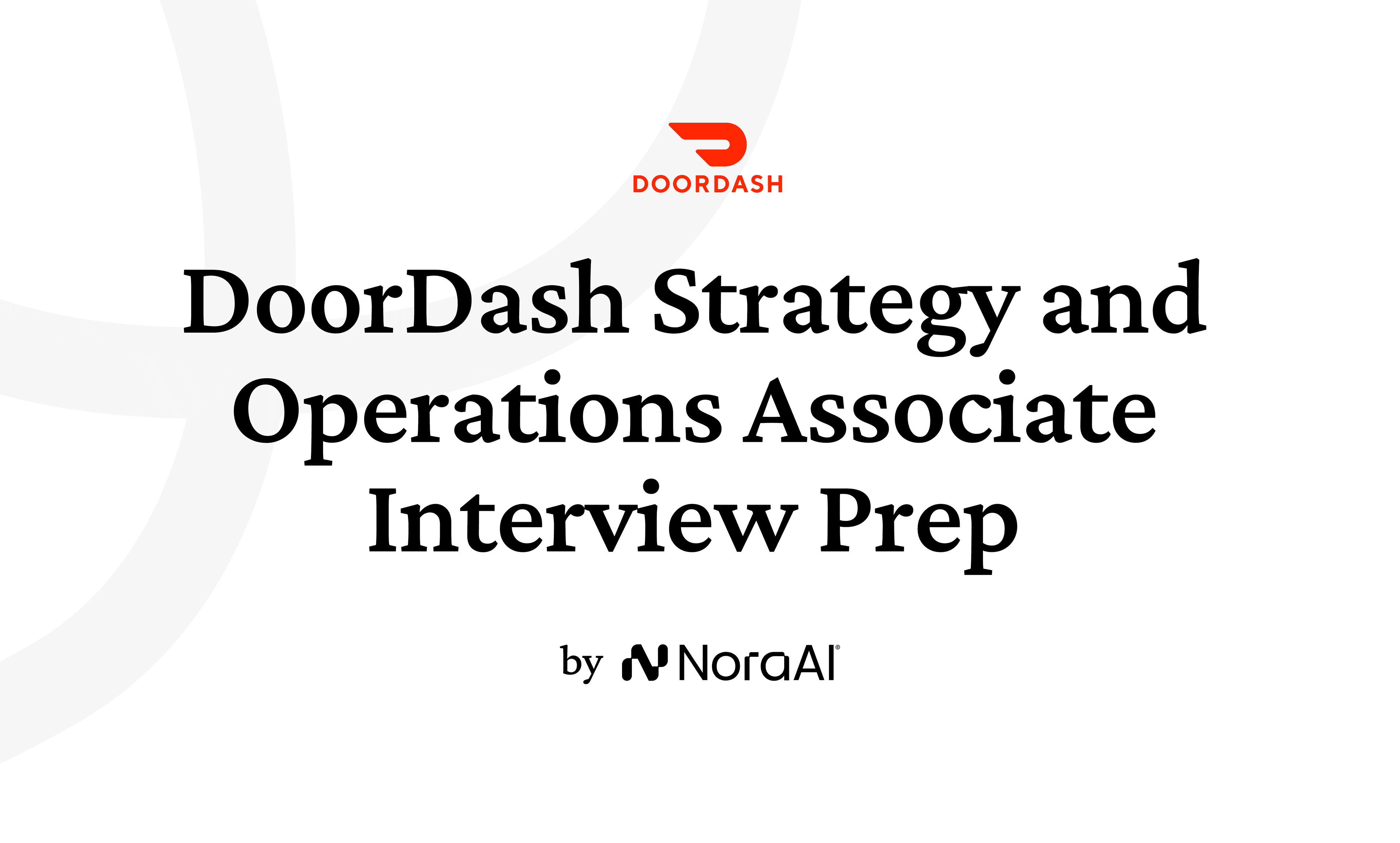 DoorDash Strategy and Operations Associate Interview Logo