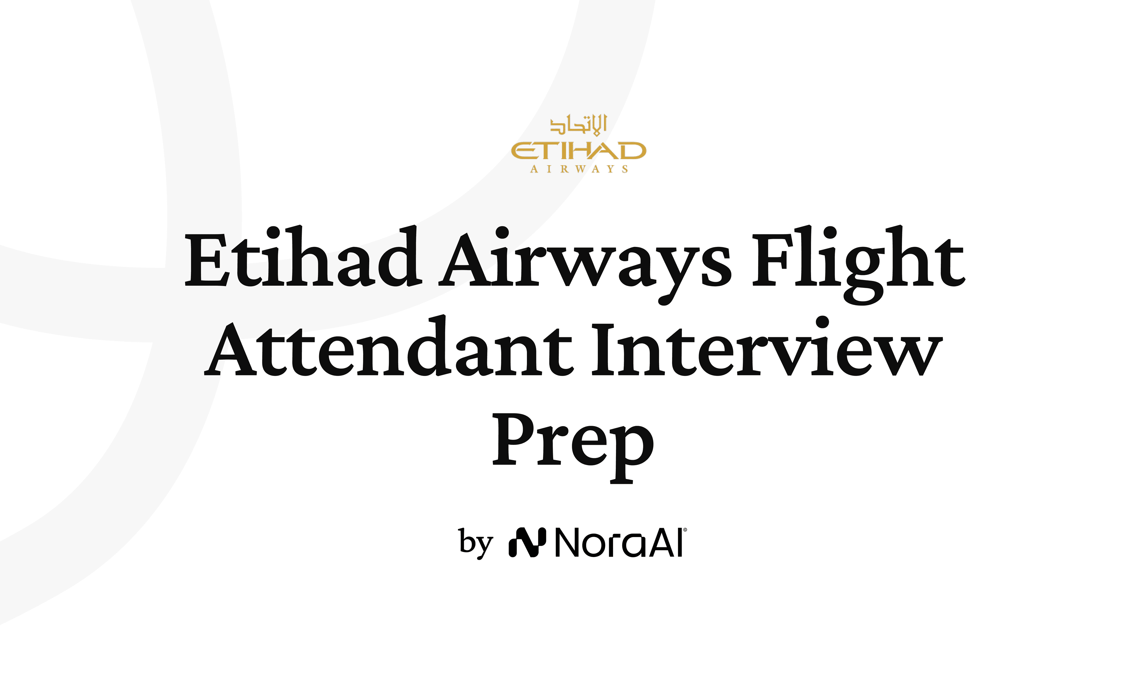 Etihad Airways Flight Attendant Interview logo