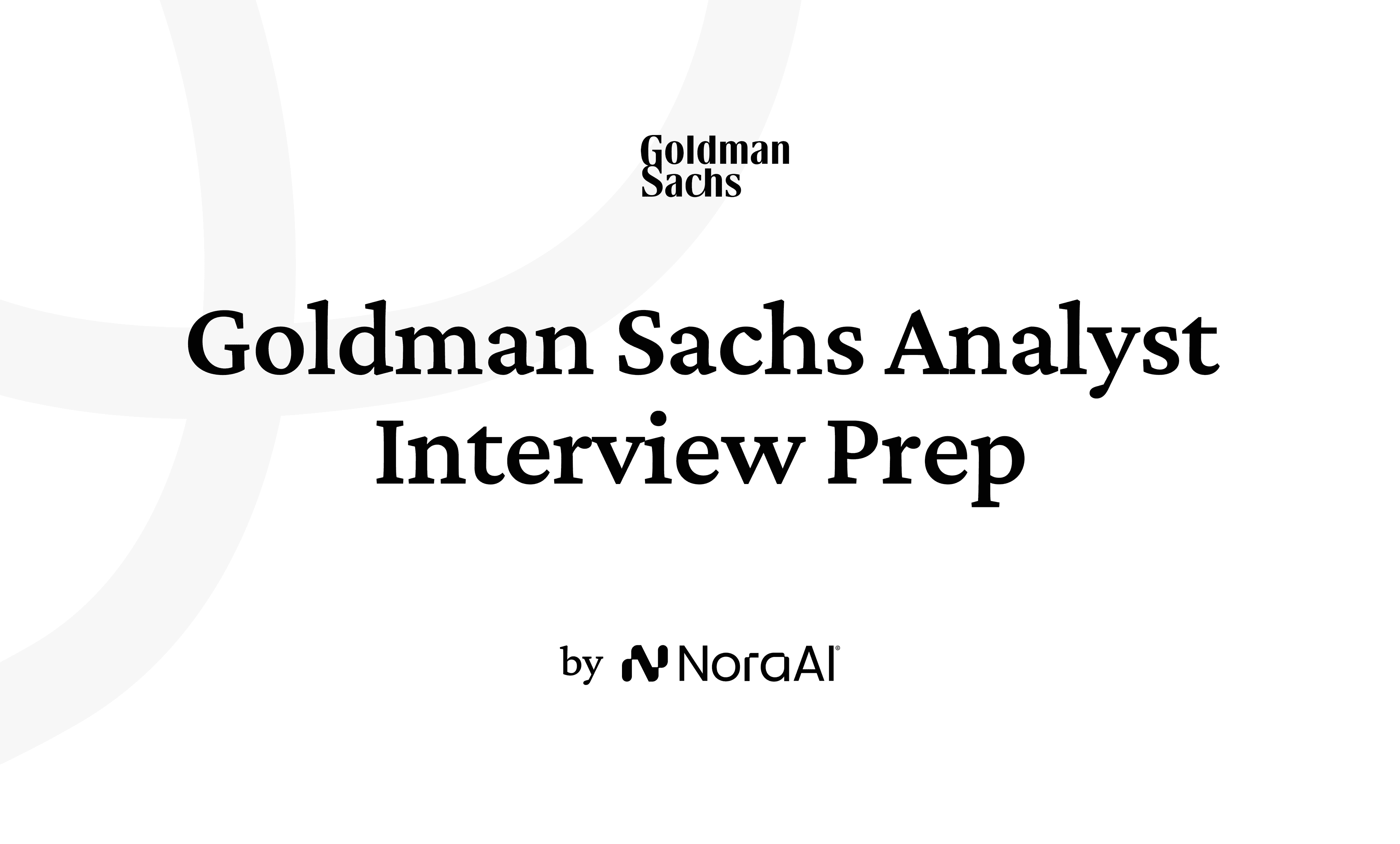 Goldman Sachs Analyst Interview Logo