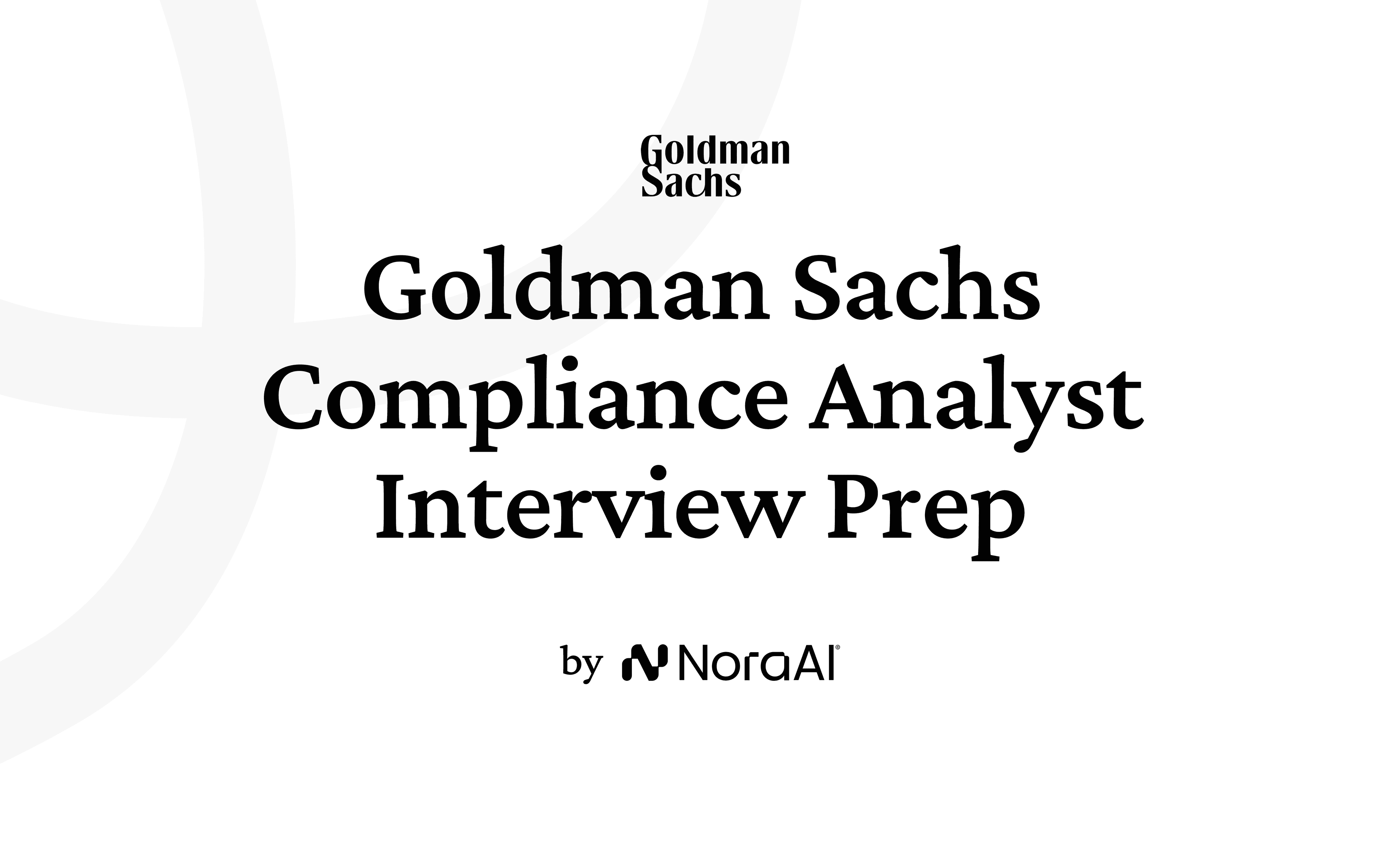 Goldman Sachs Compliance Analyst Interview Logo