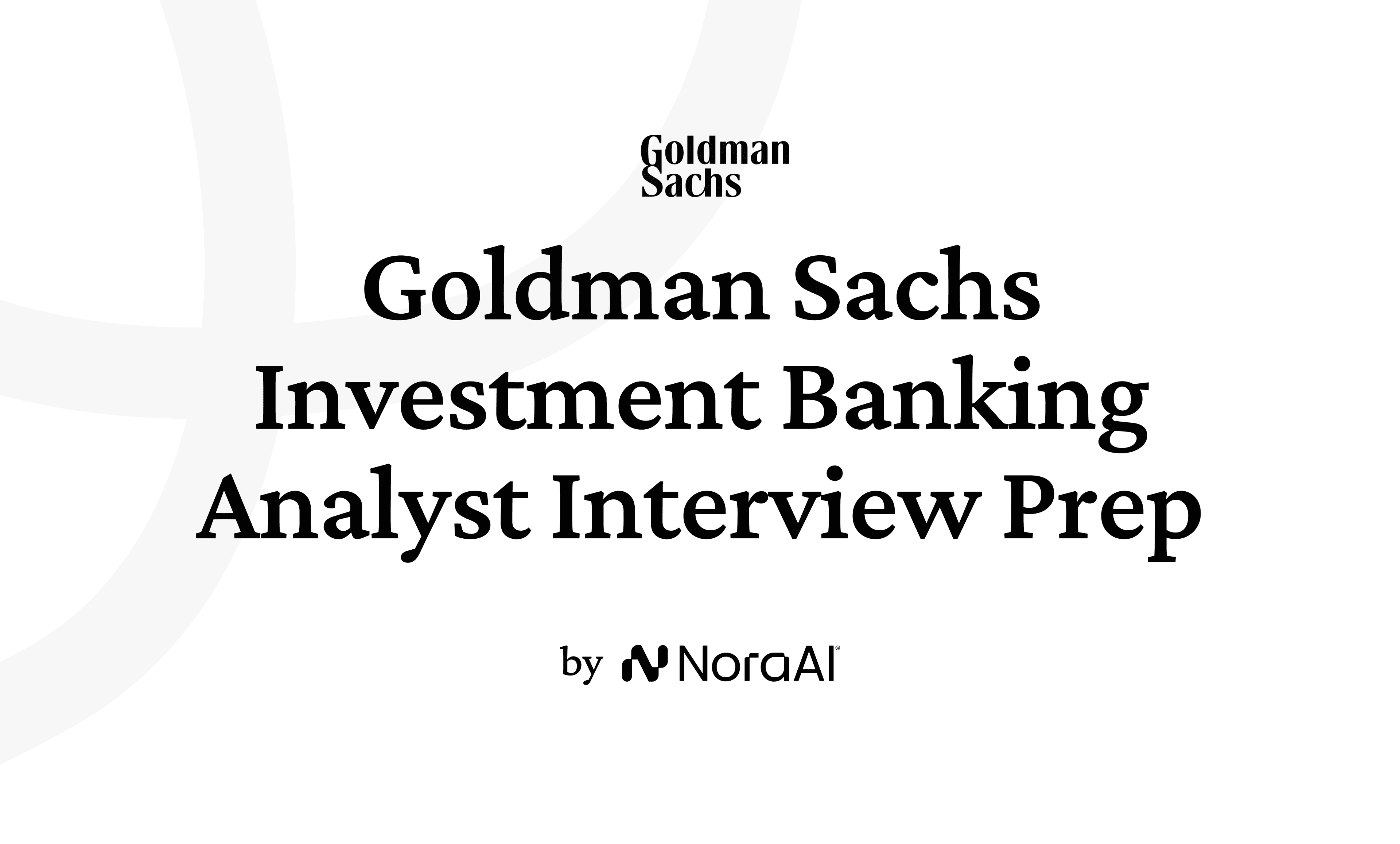 Goldman Sachs Investment Banking Analyst Interview Logo