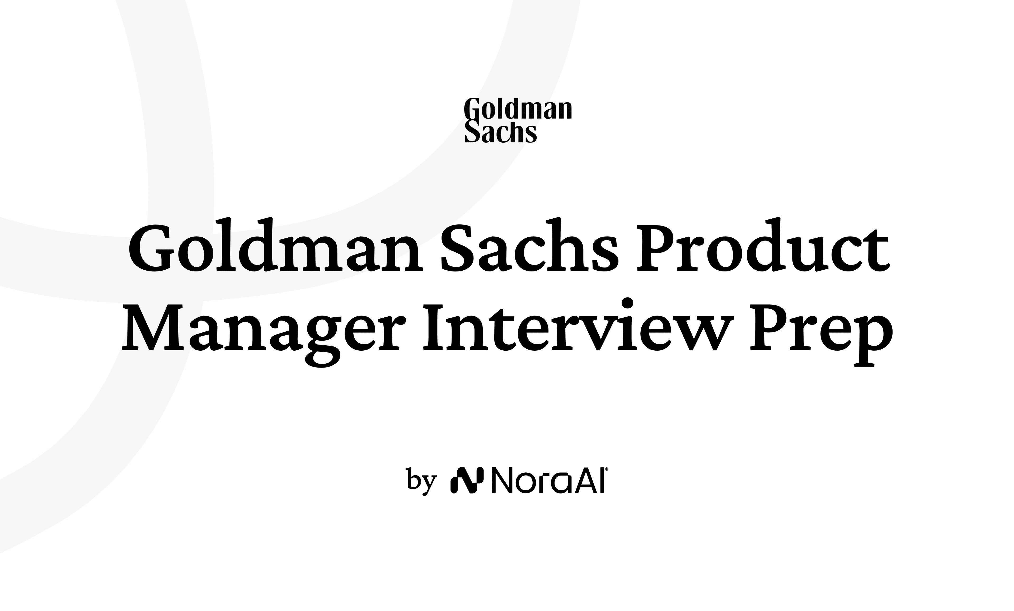 Goldman Sachs Product Manager Interview Logo