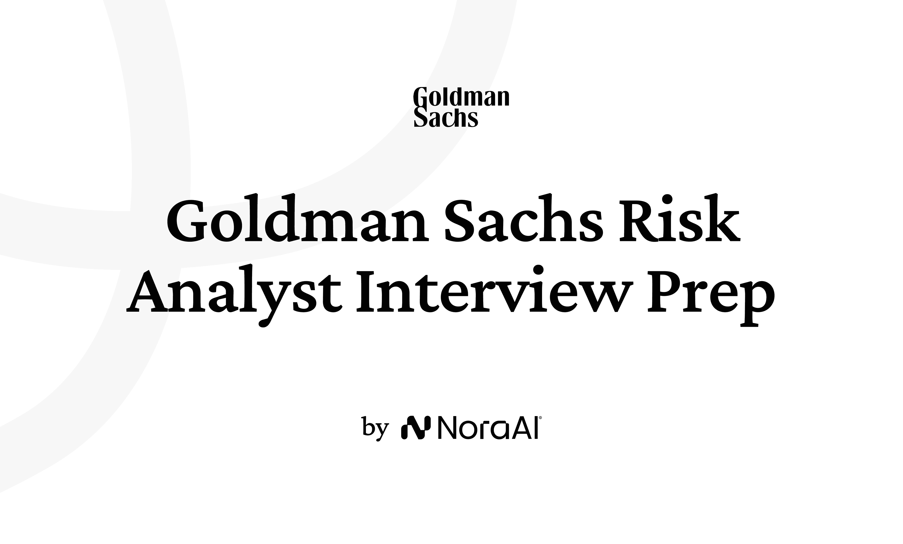 Goldman Sachs Risk Analyst Interview Logo