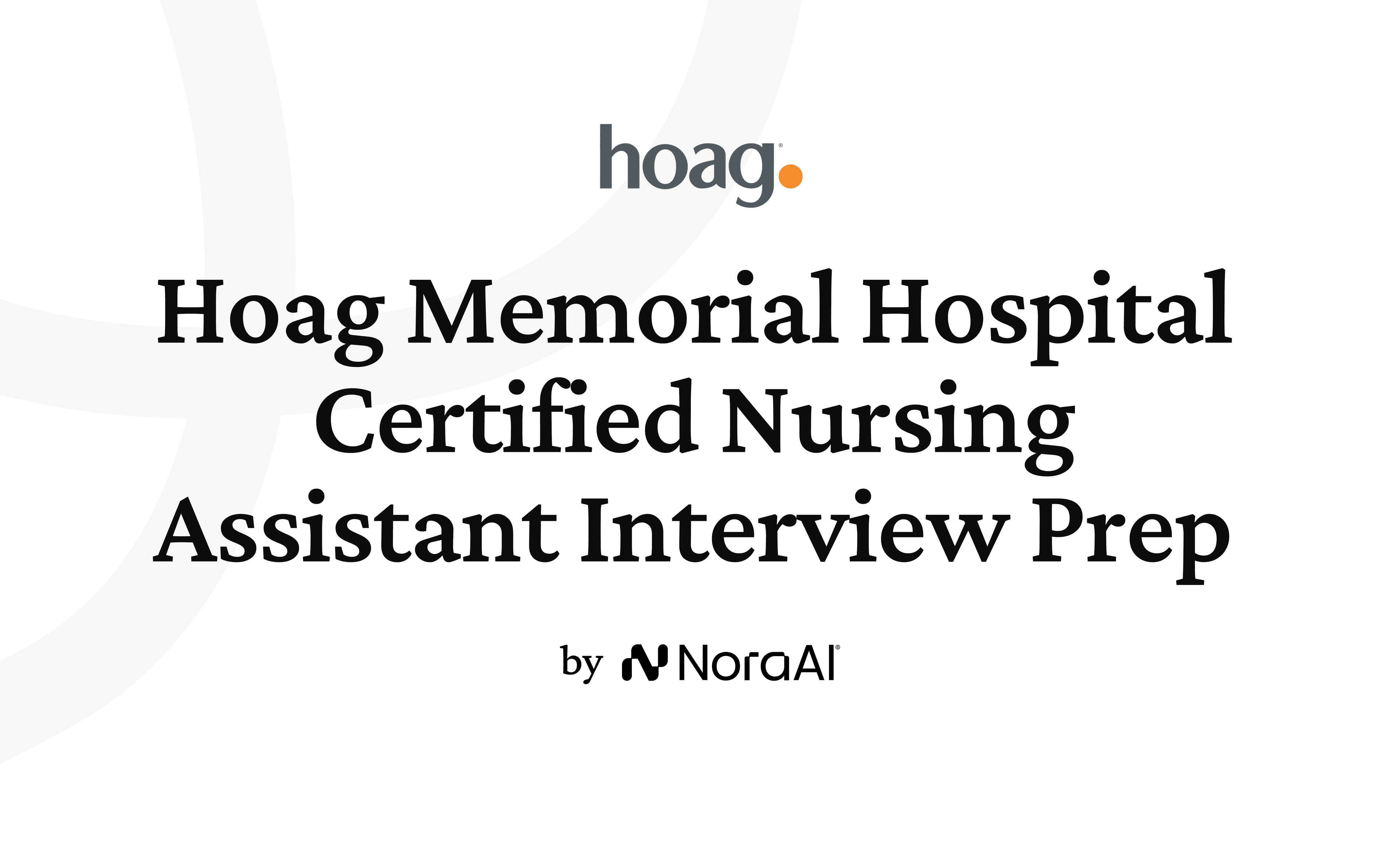 Hoag Memorial Hospital Certified Nursing Assistant Interview logo