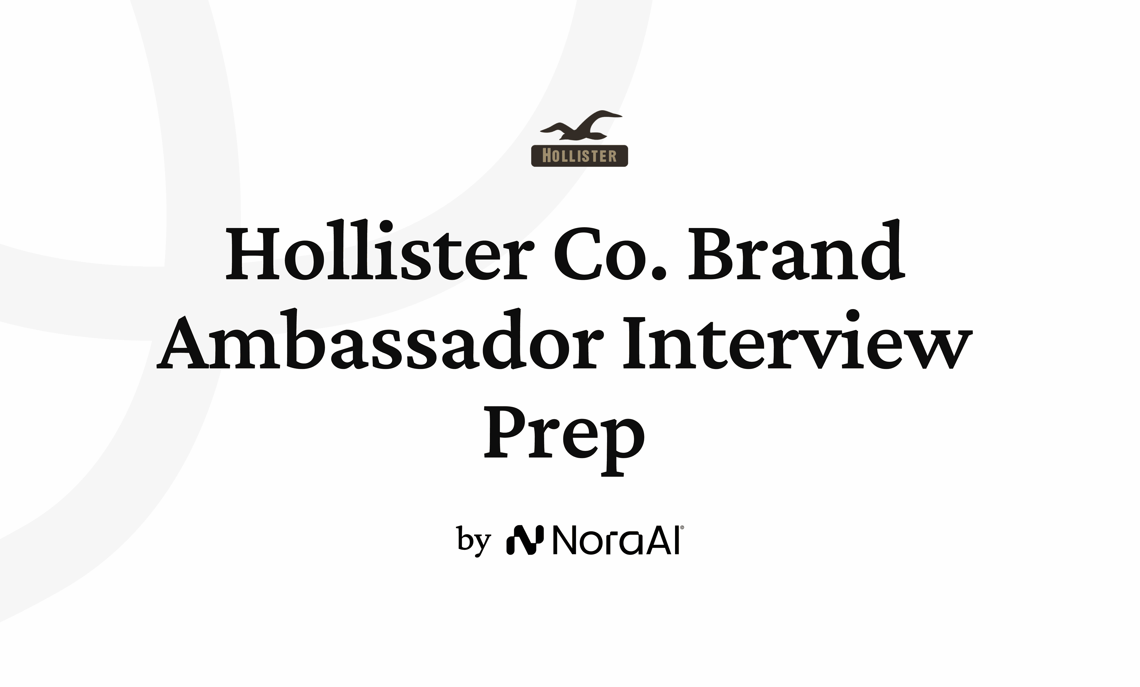 Hollister Co. Brand Ambassador Interview logo
