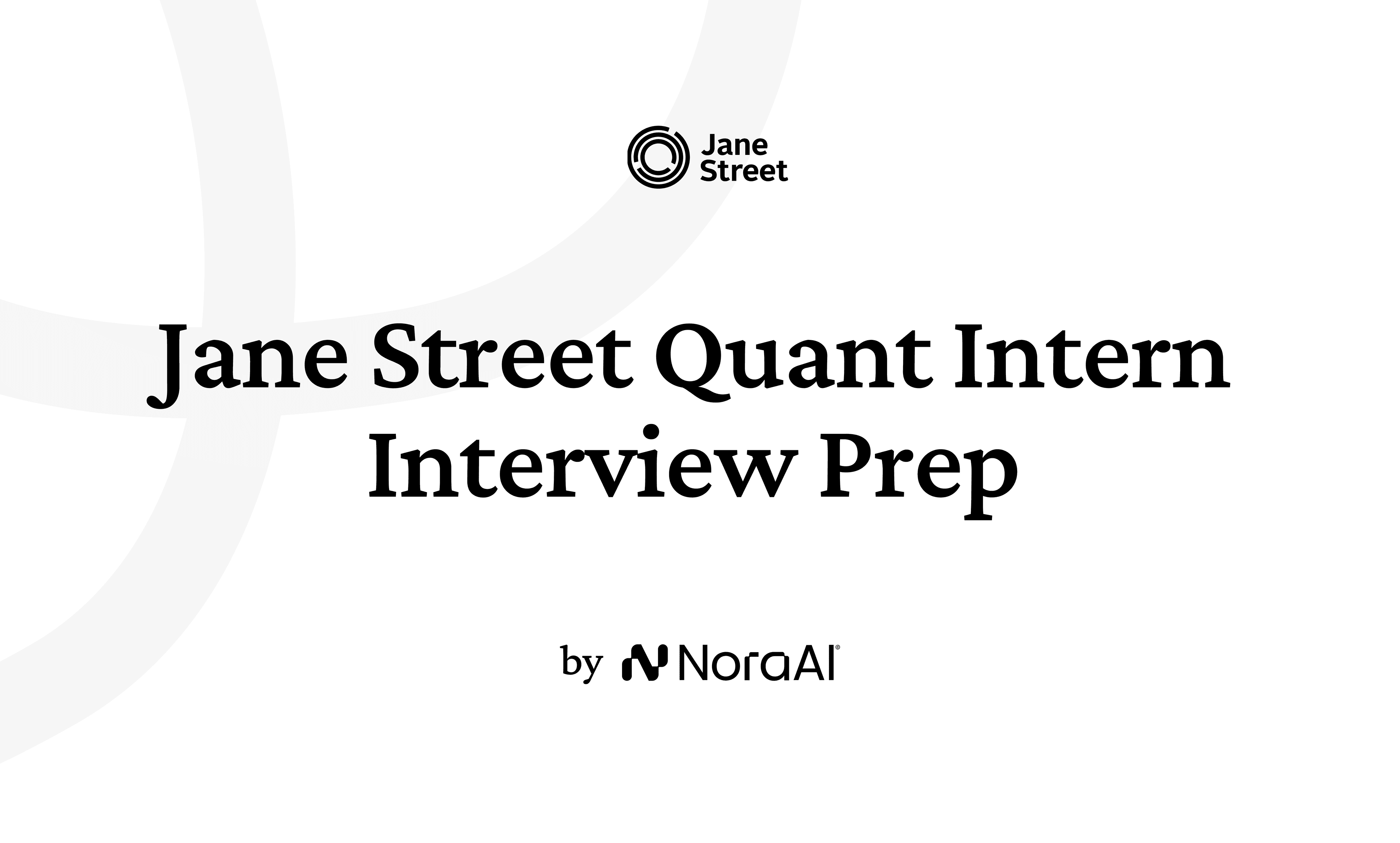 Jane Street Quant Intern Interview Logo