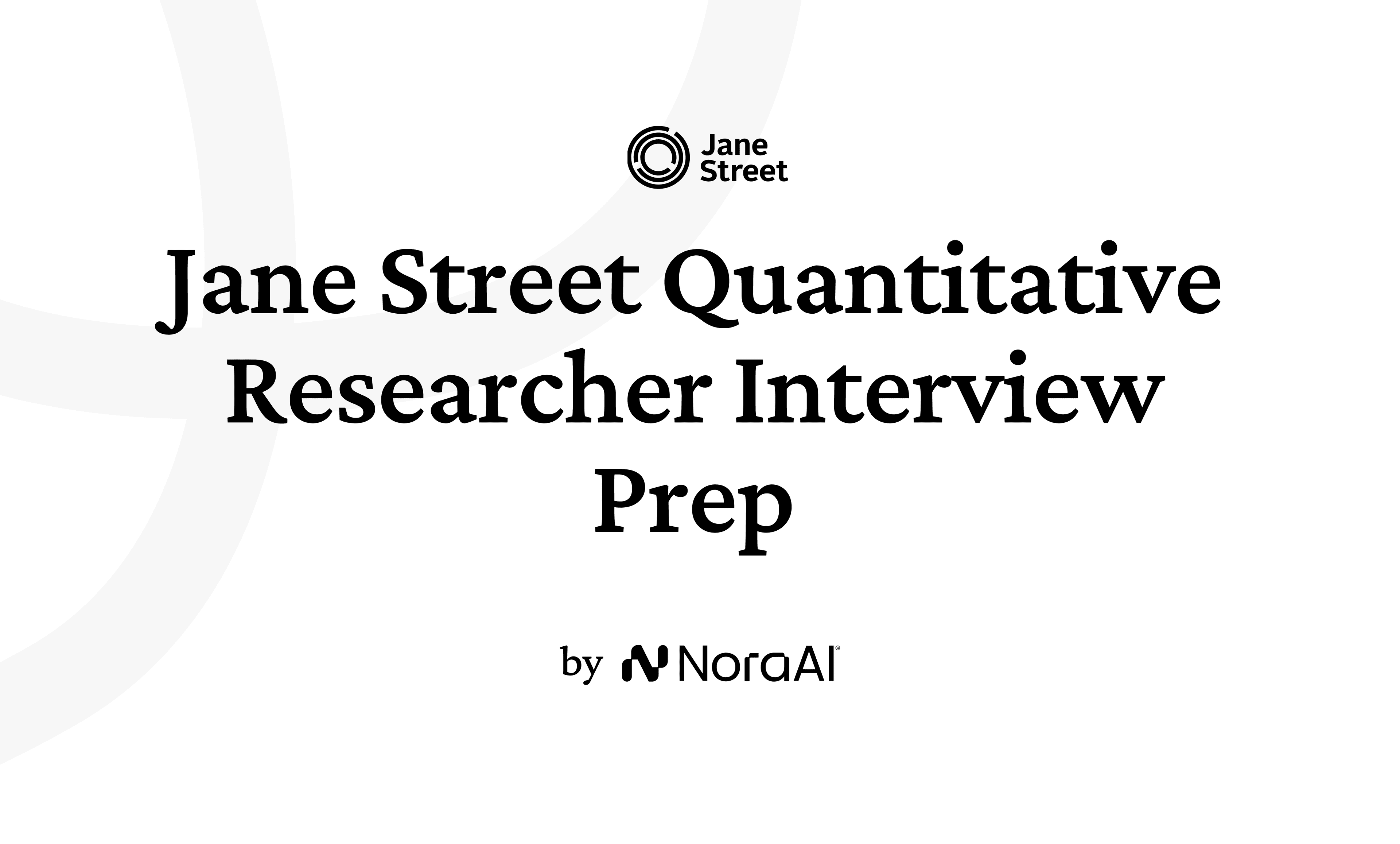 Jane Street Quantitative Researcher Interview Logo