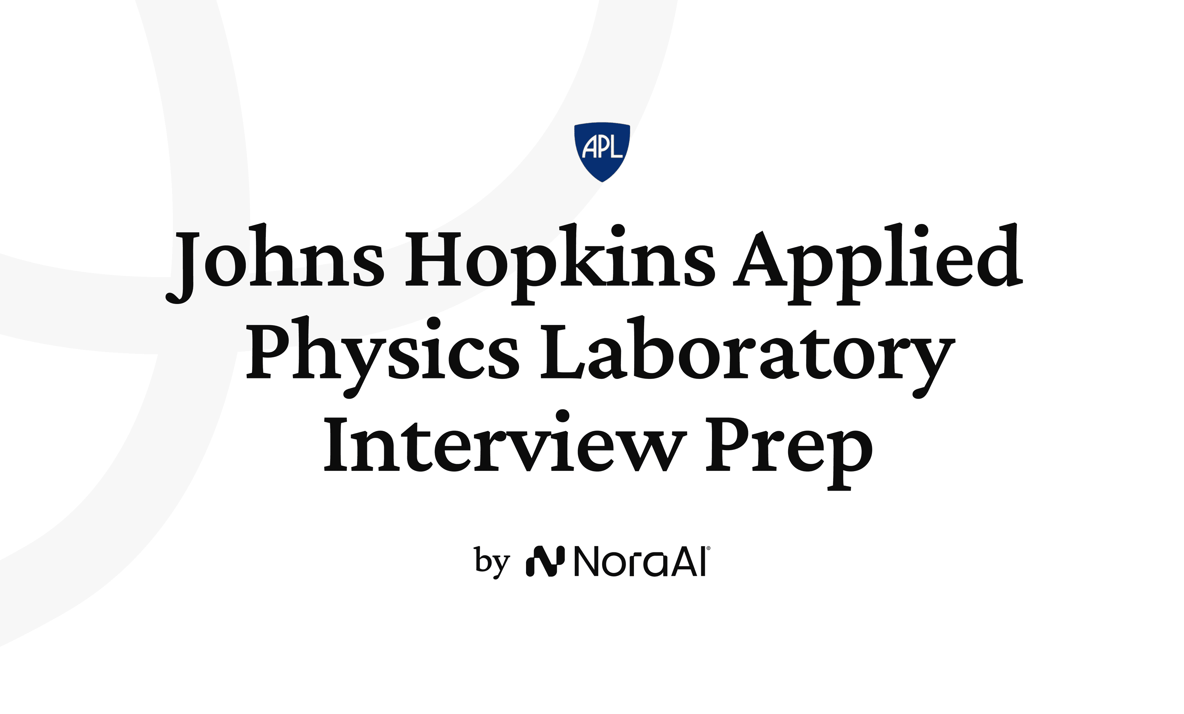 Johns Hopkins Applied Physics Laboratory Interview logo
