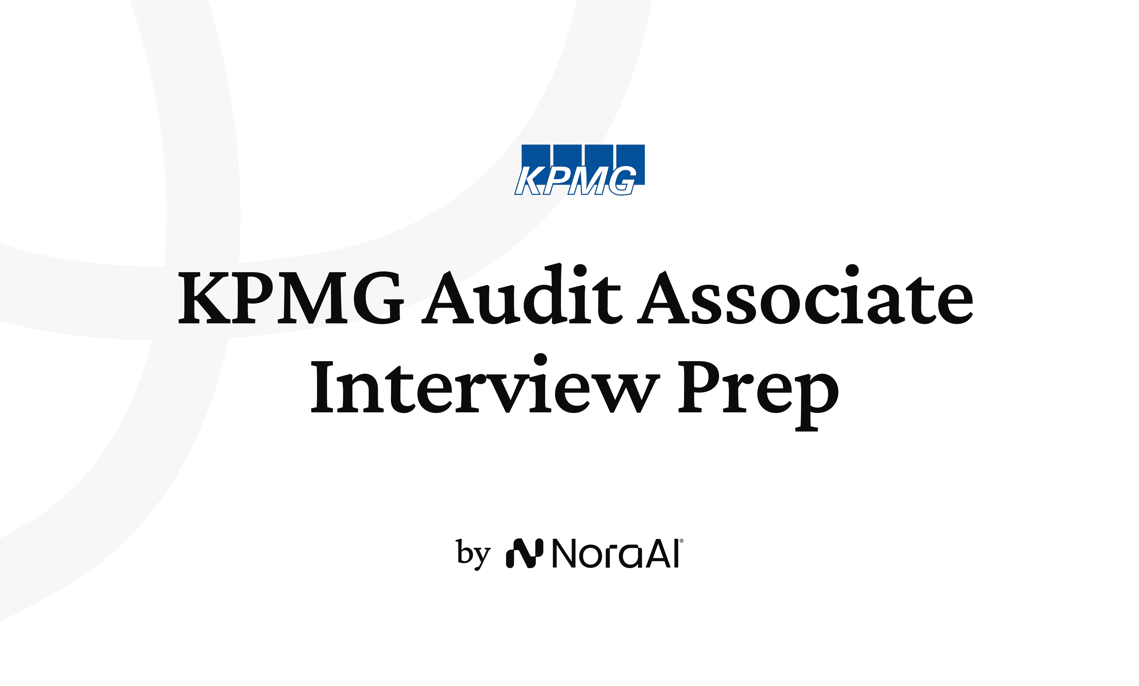 KPMG Audit Associate Interview Logo
