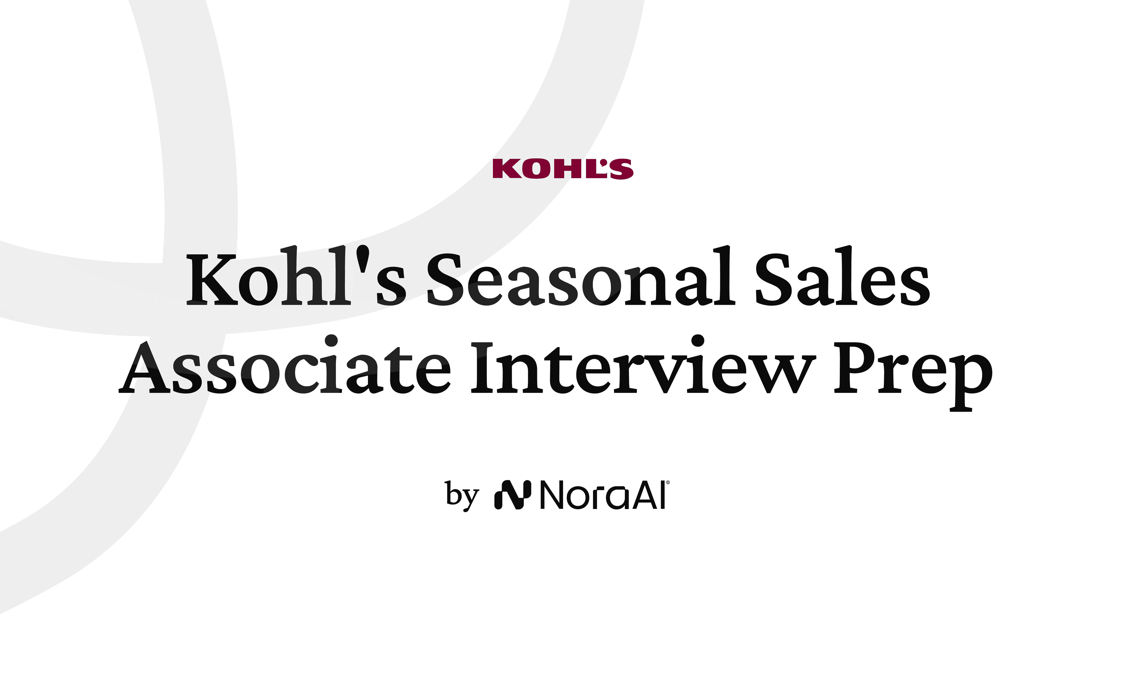 Kohl's Seasonal Sales Associate Interview logo
