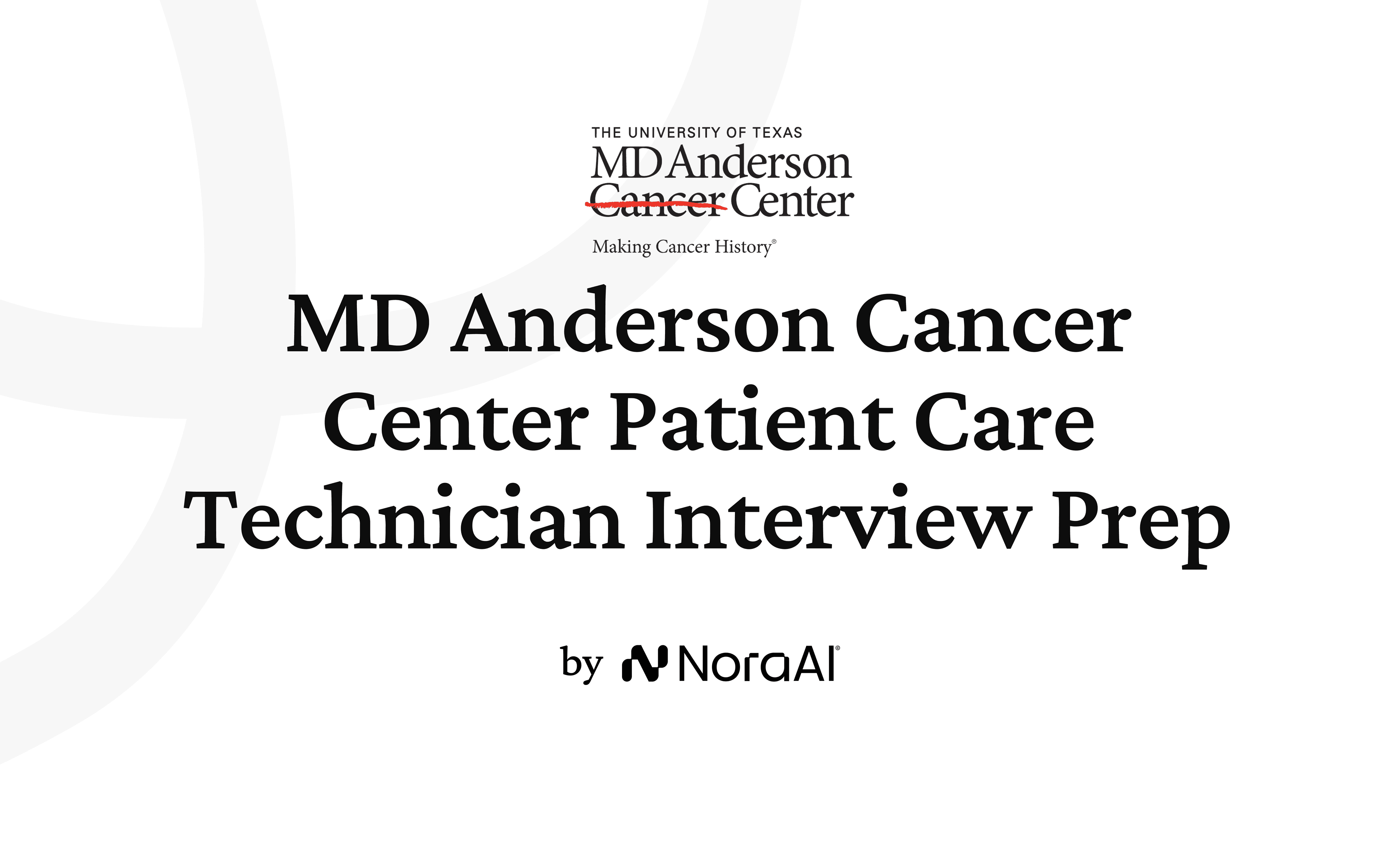 MD Anderson Cancer Center Patient Care Technician Interview logo