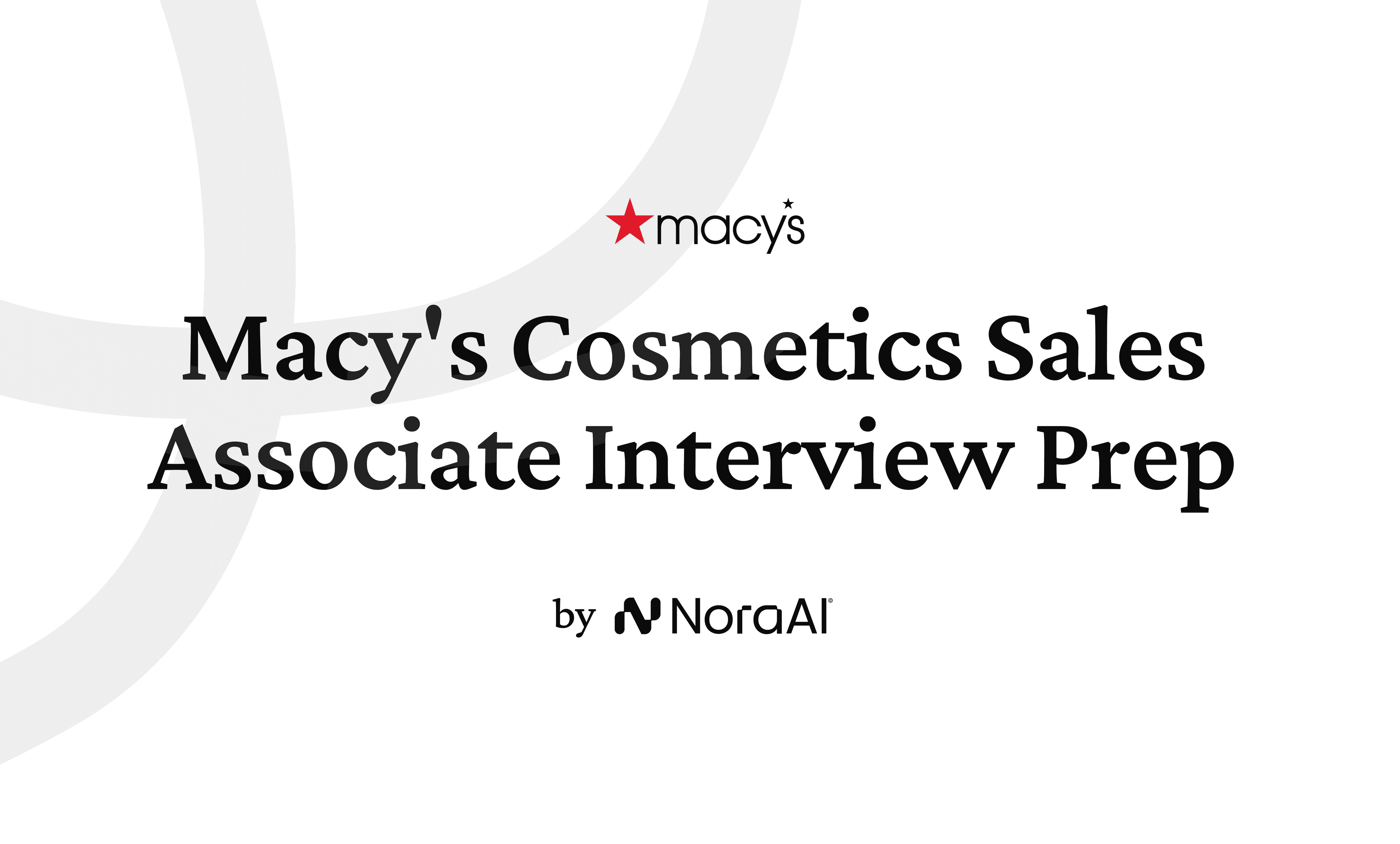 Macy's Cosmetics Sales Associate Interview logo