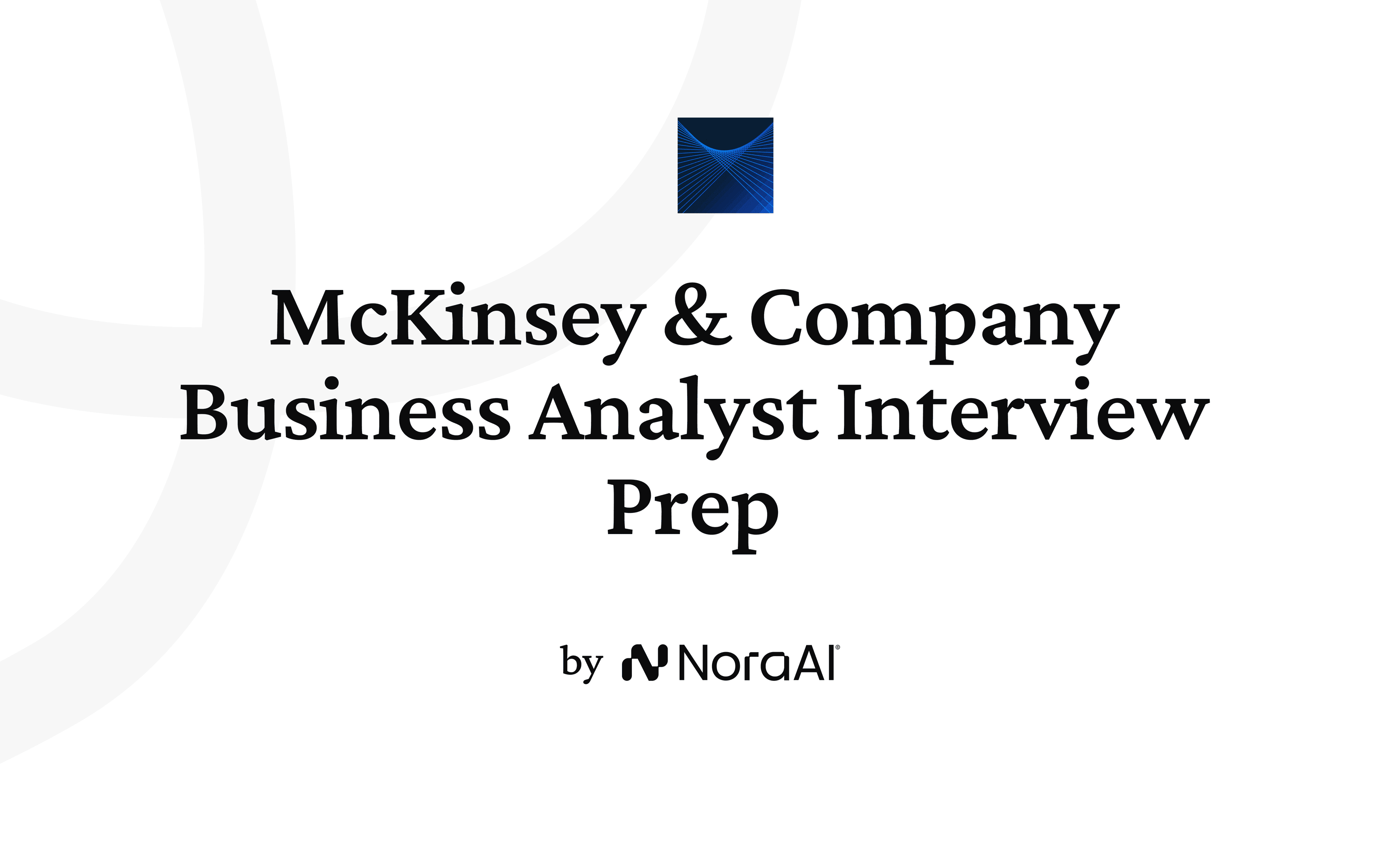 McKinsey & Company Business Analyst Interview logo