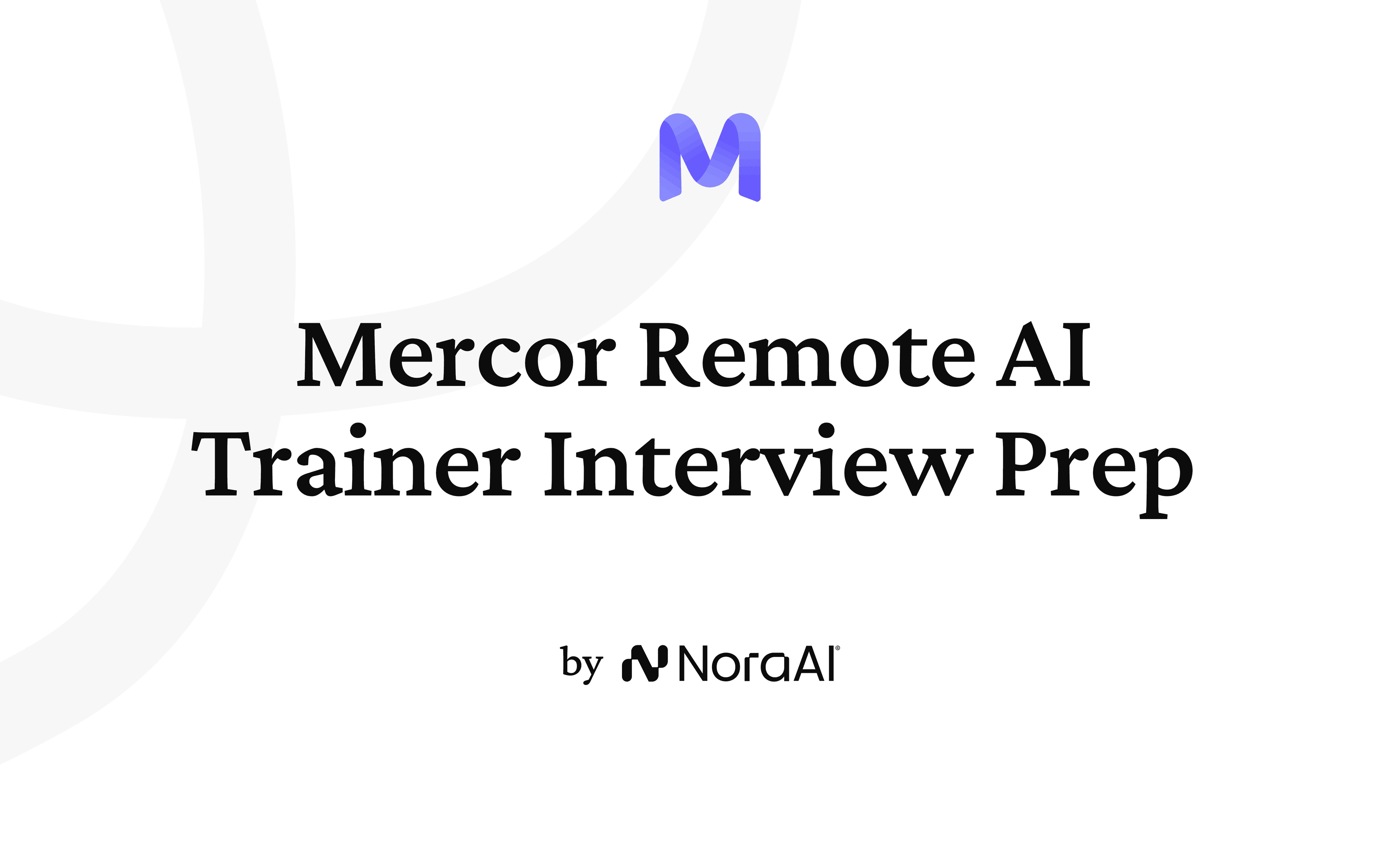 Mercor Remote AI Trainer Interview logo