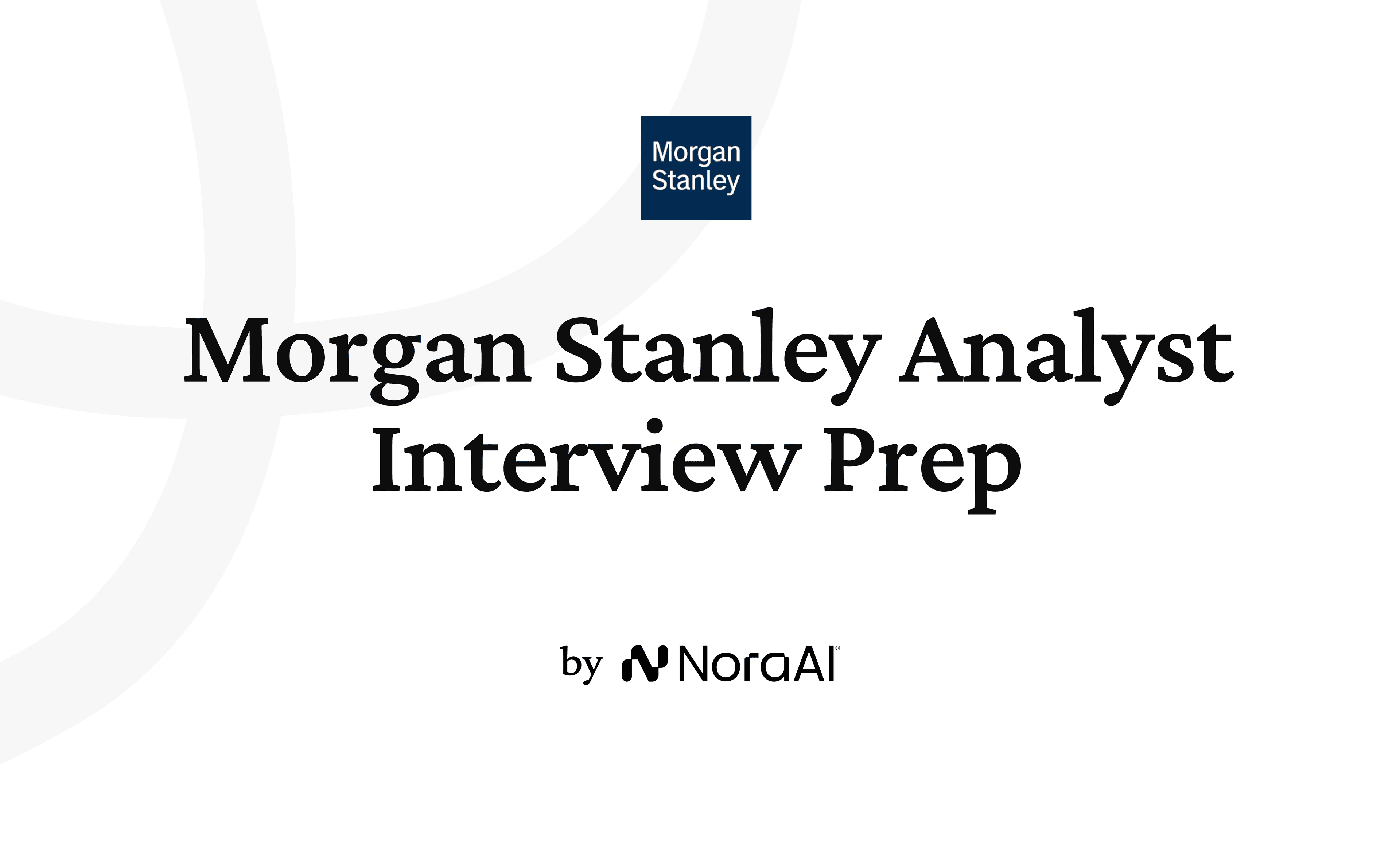 Morgan Stanley Analyst Interview logo