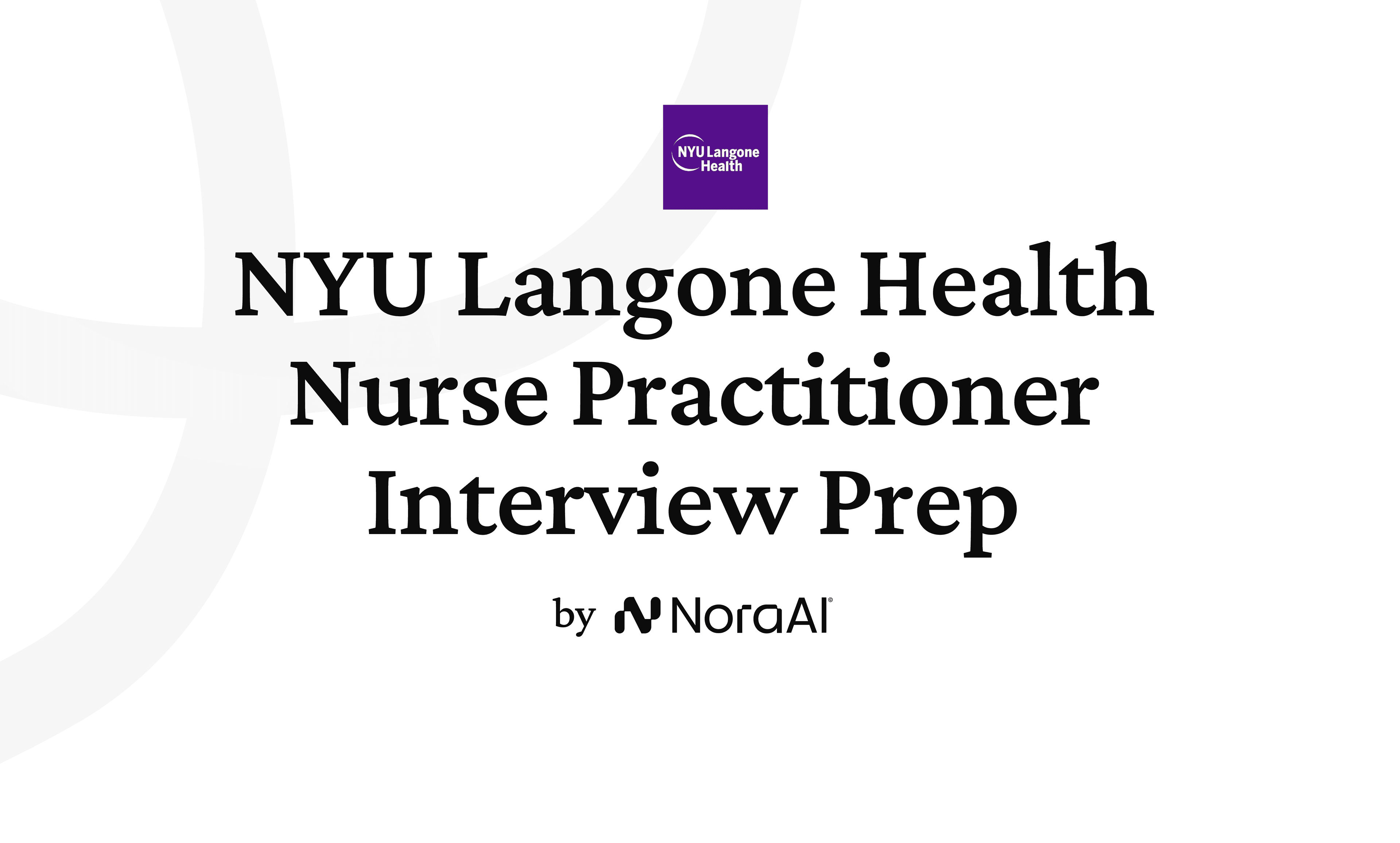 NYU Langone Health Nurse Practitioner Interview logo