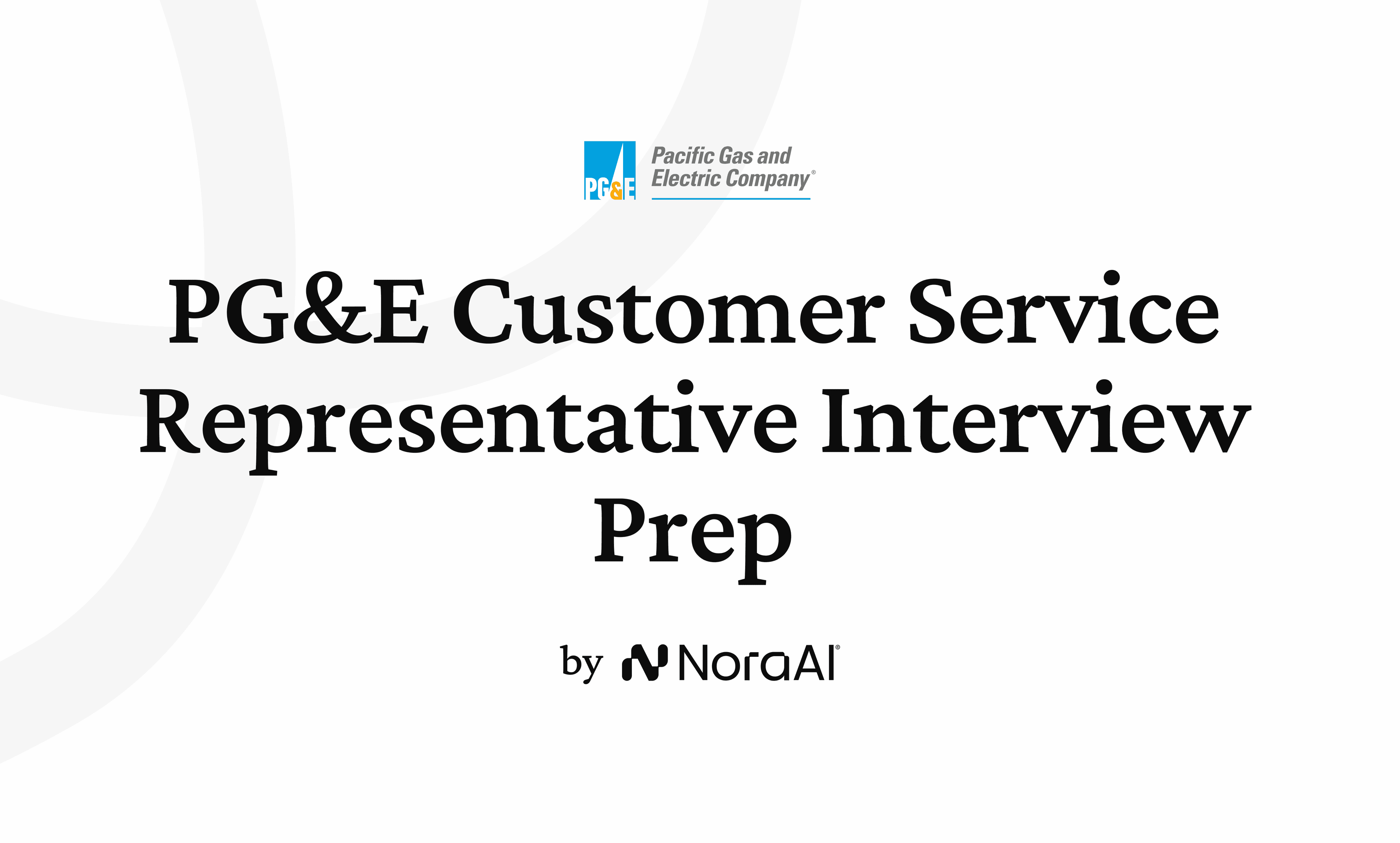 PG&E Customer Service Representative Interview logo