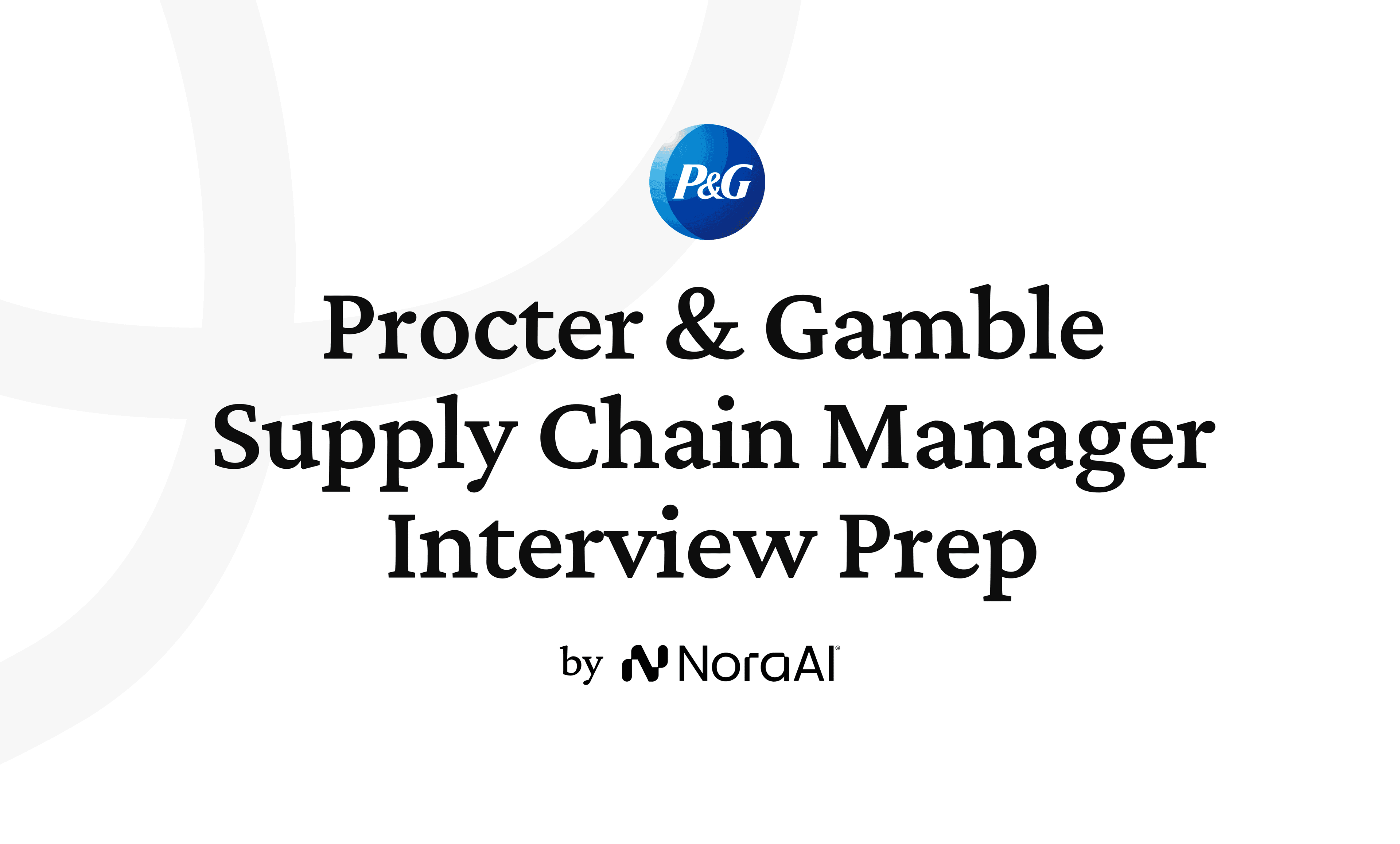 Procter & Gamble Supply Chain Manager Interview Prep logo