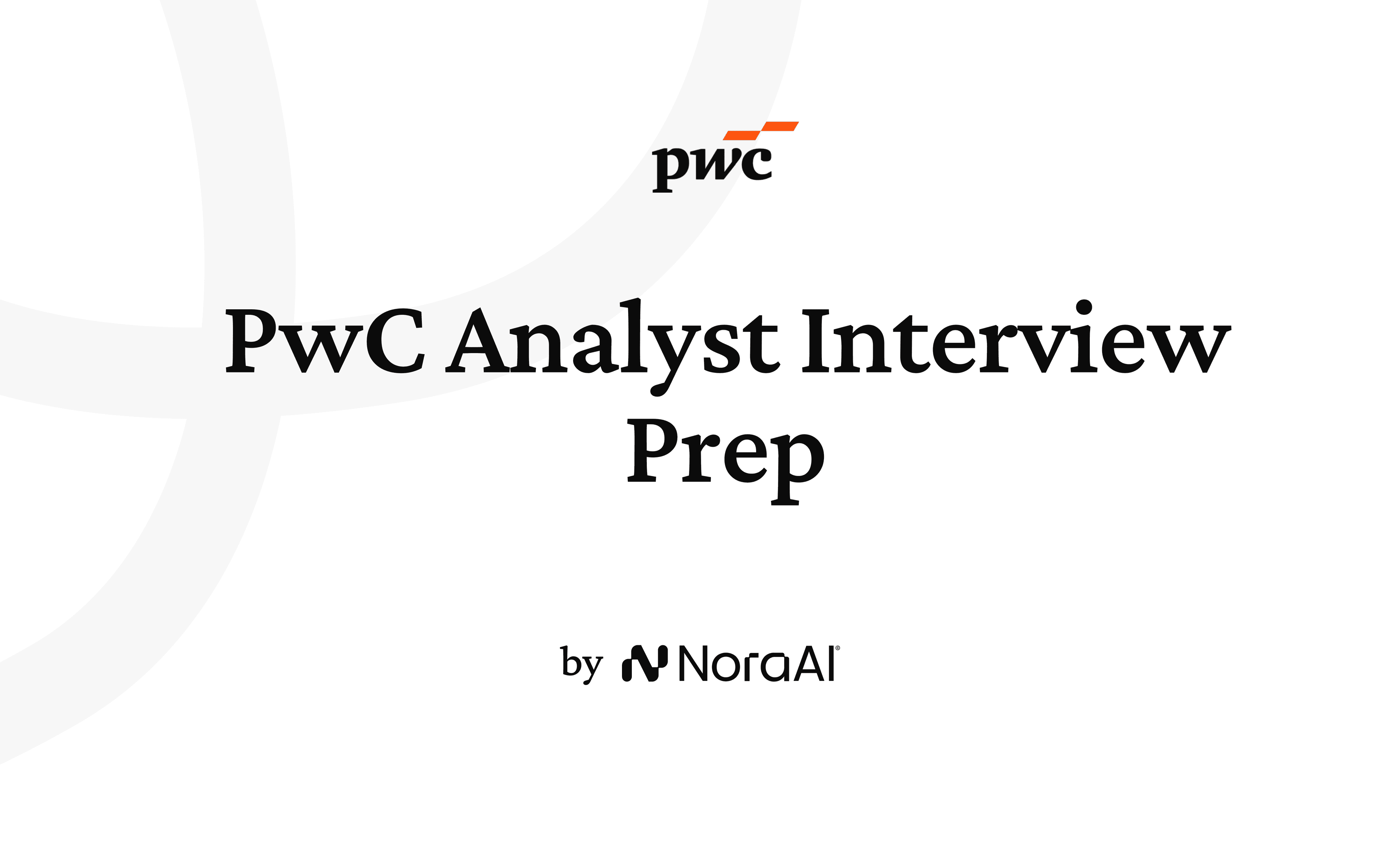 PwC Analyst Interview logo