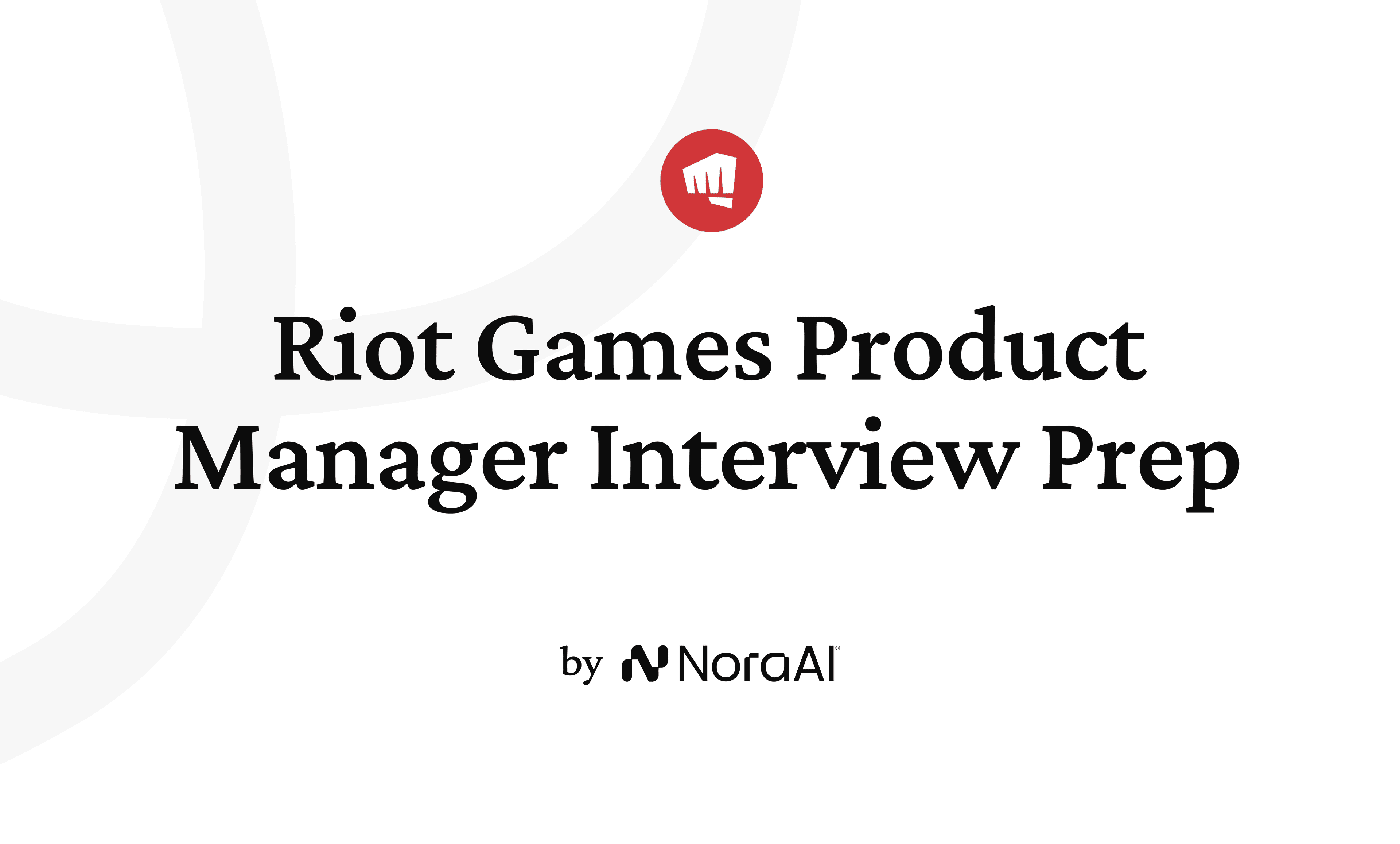 Riot Games Product Manager Interview logo