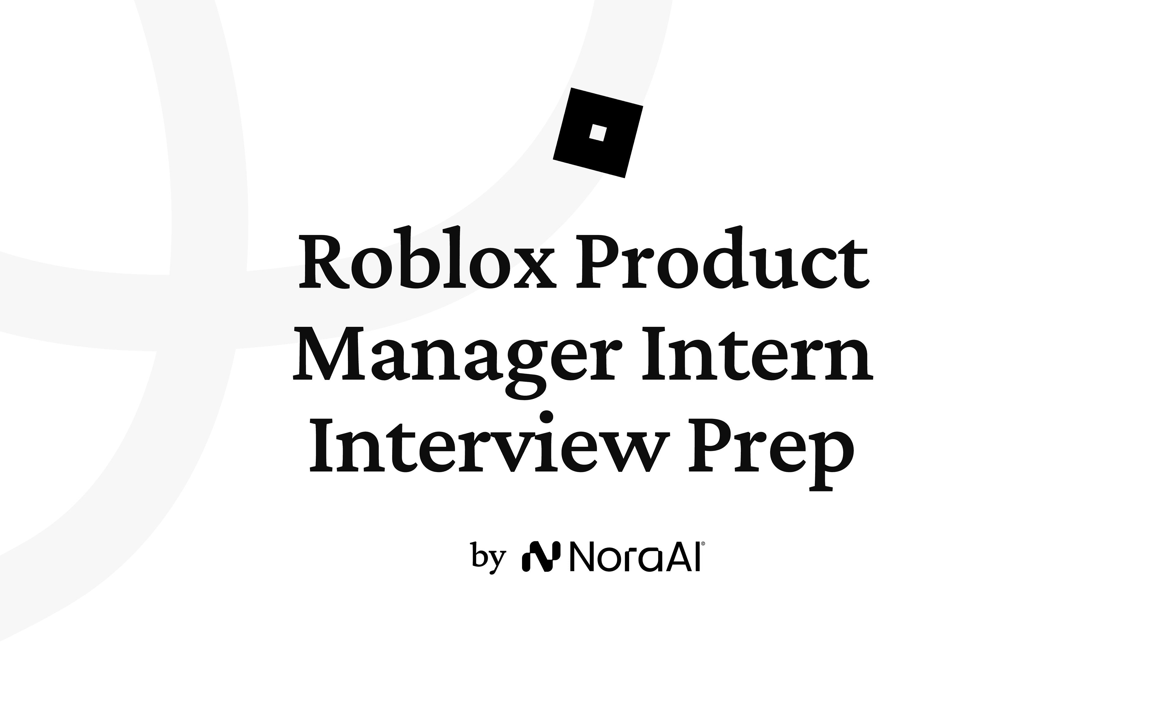 Roblox Product Manager Intern Interview logo