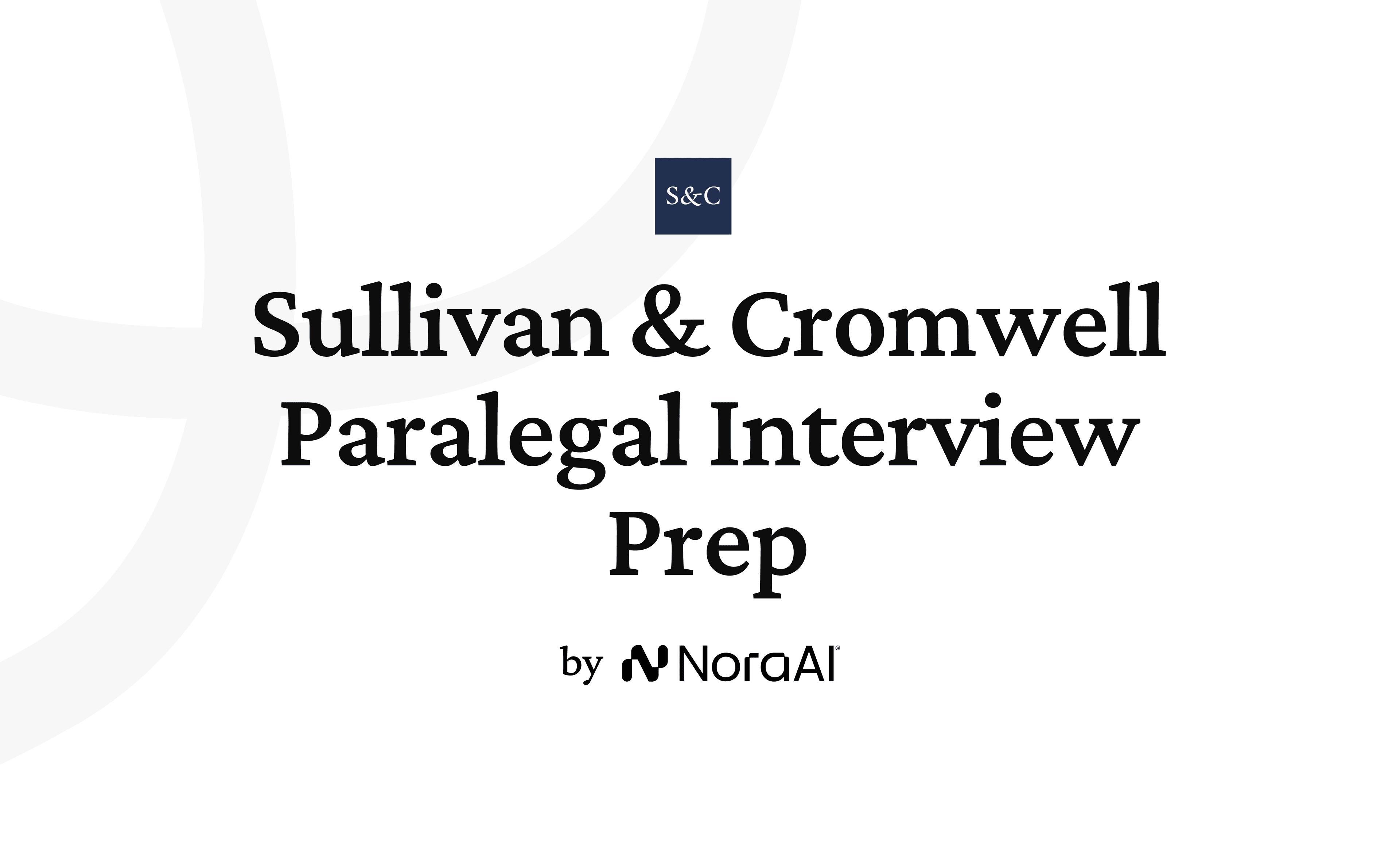 Sullivan & Cromwell Paralegal Interview Prep logo