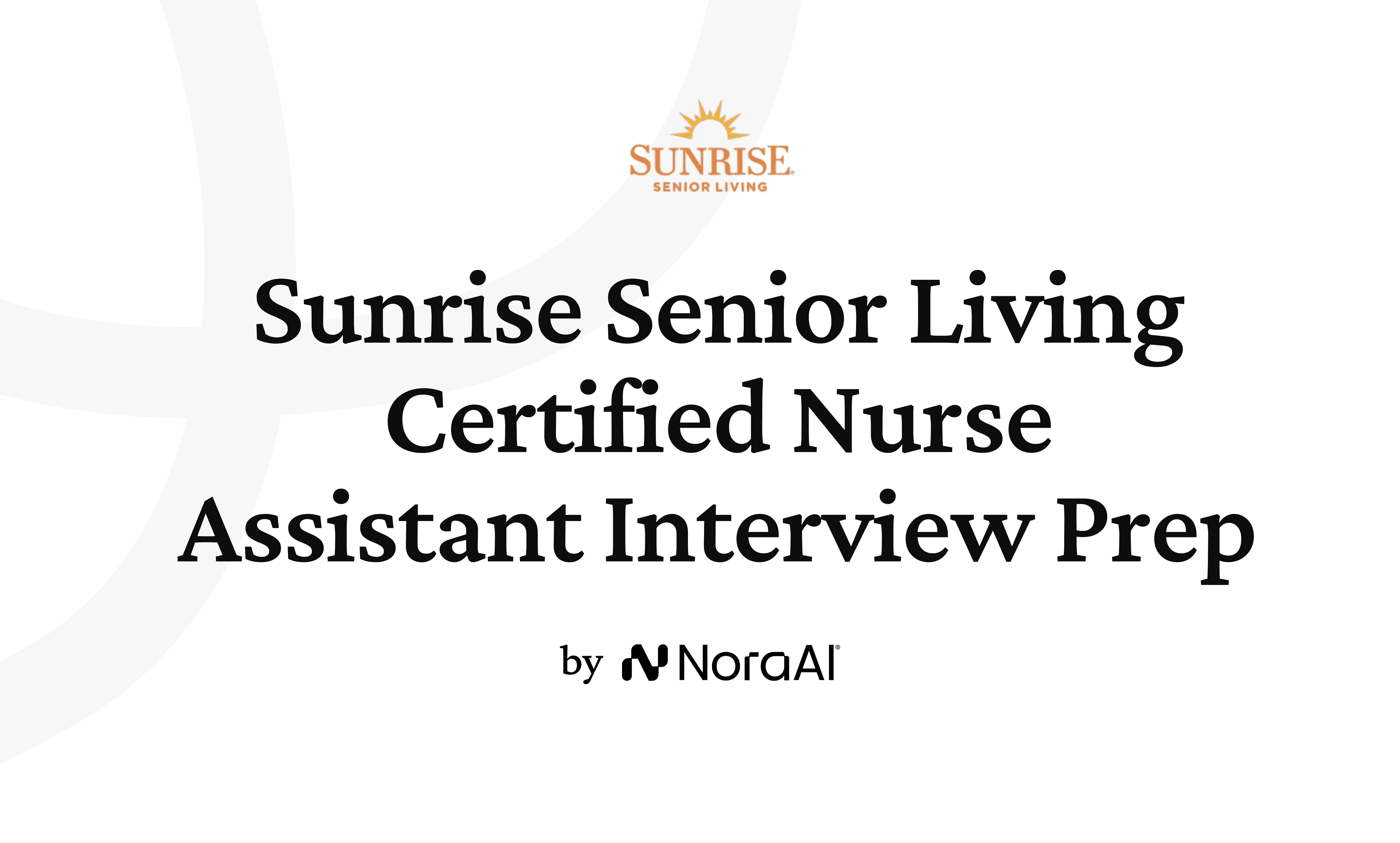Sunrise Senior Living Certified Nurse Assistant Interview logo