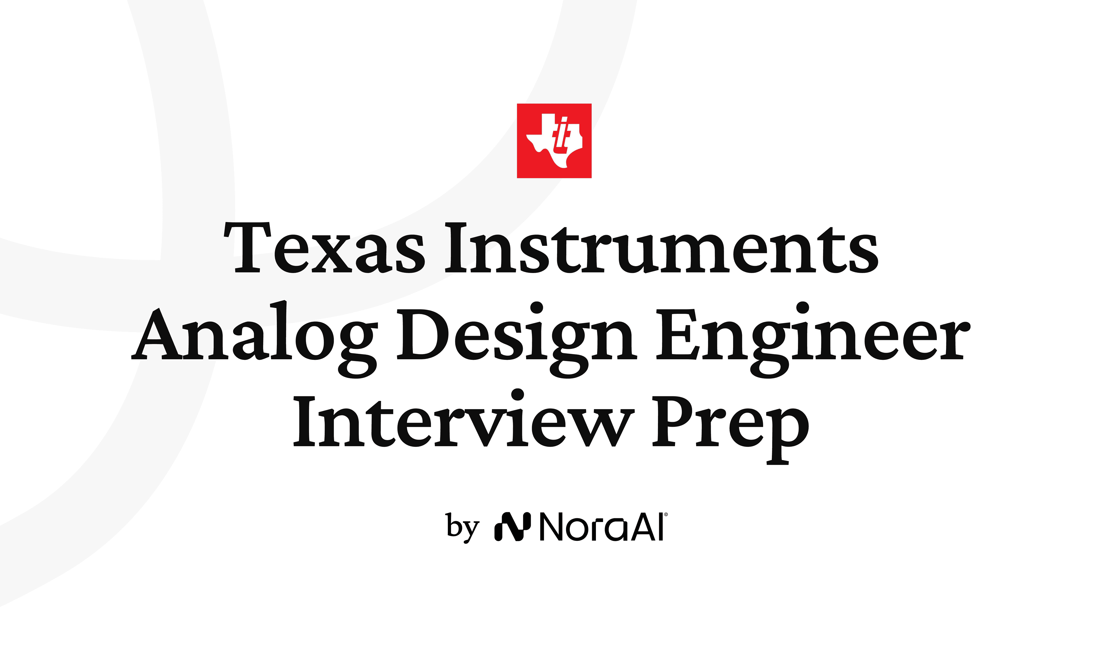Texas Instruments Analog Design Engineer Interview Prep logo