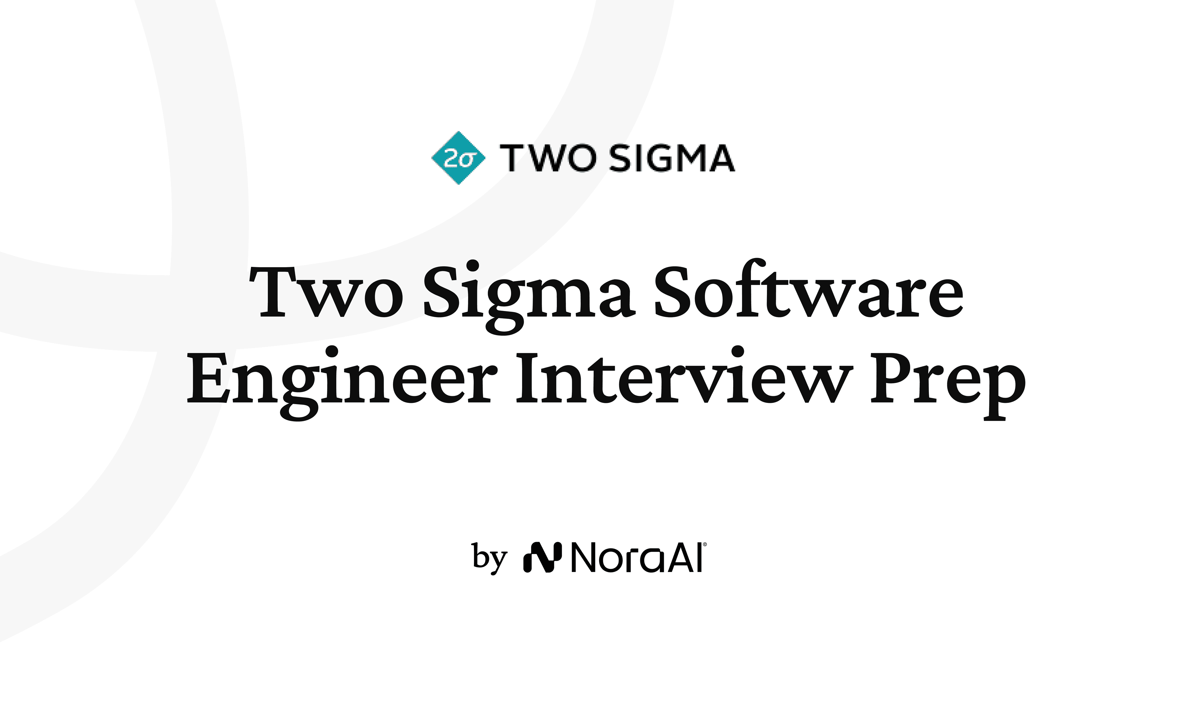 Two Sigma Software Engineer Interview logo