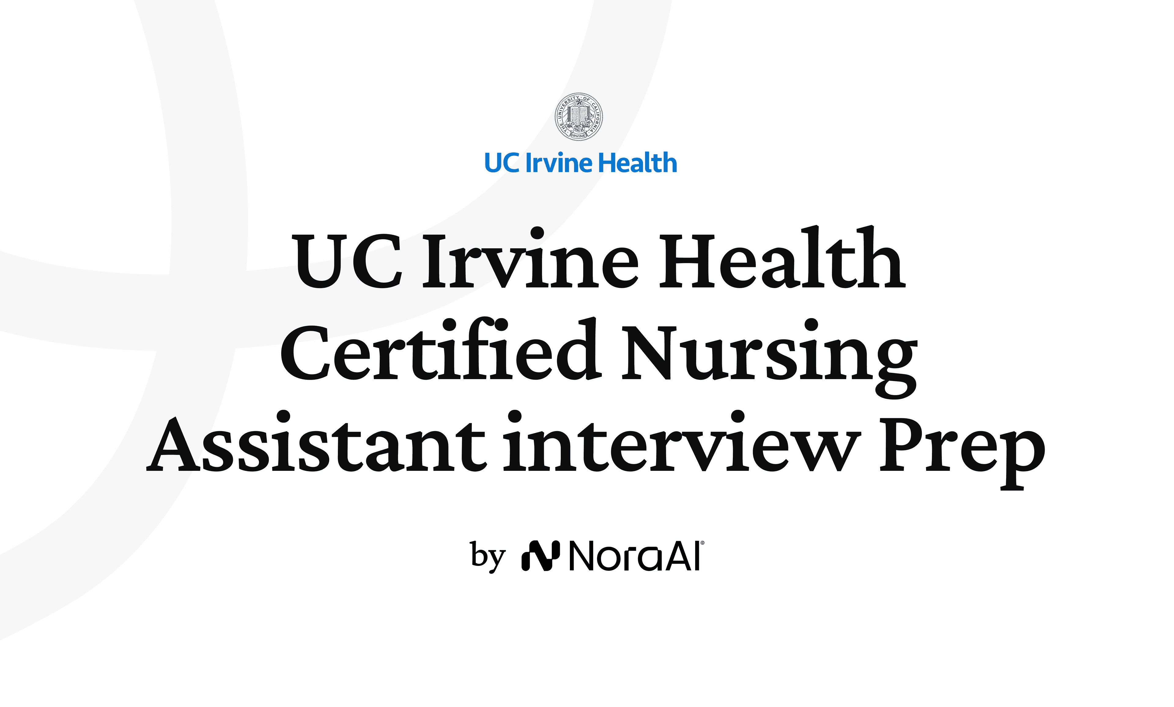 UC Irvine Health Certified Nursing Assistant interview logo
