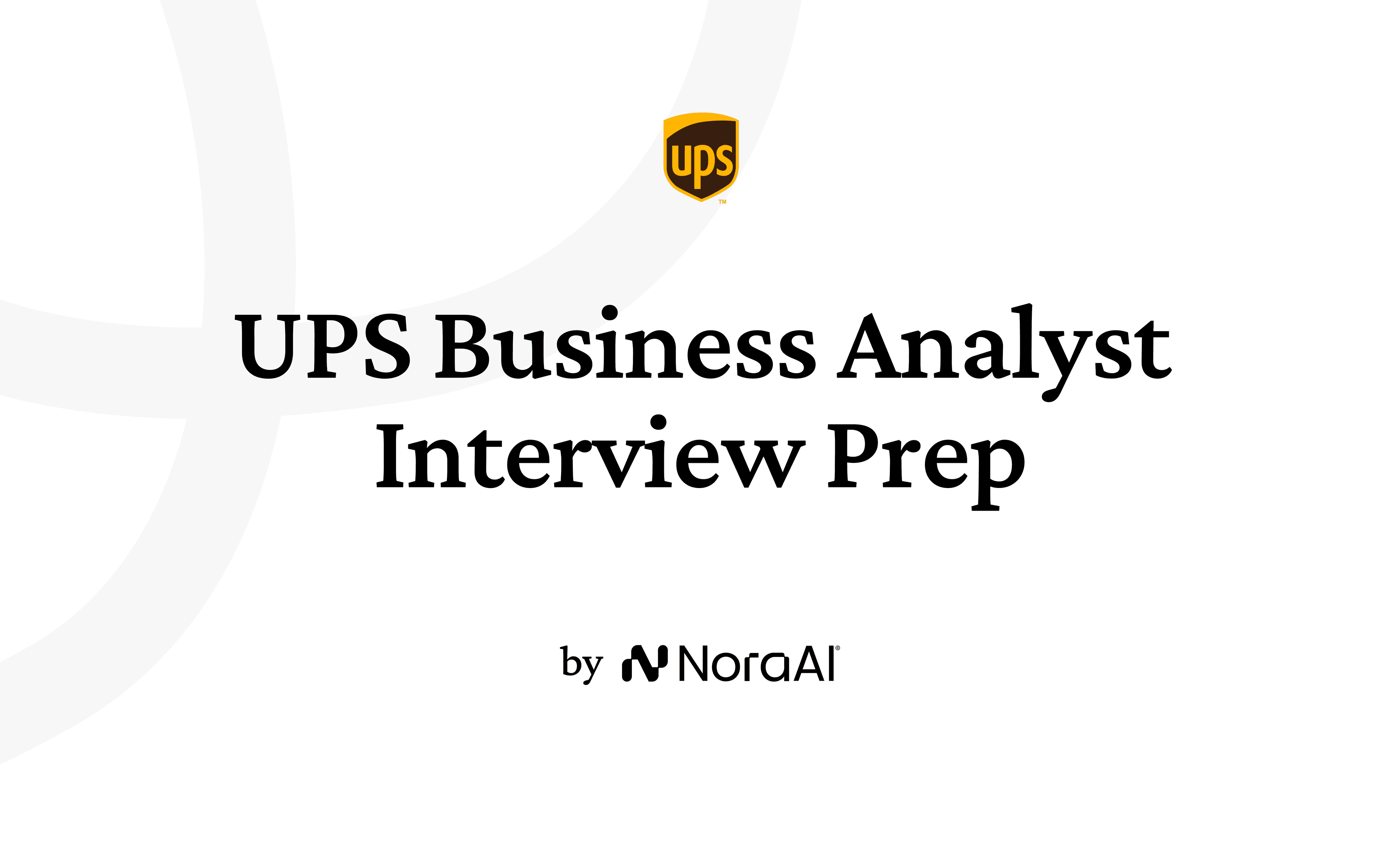 UPS Business Analyst Interview Logo