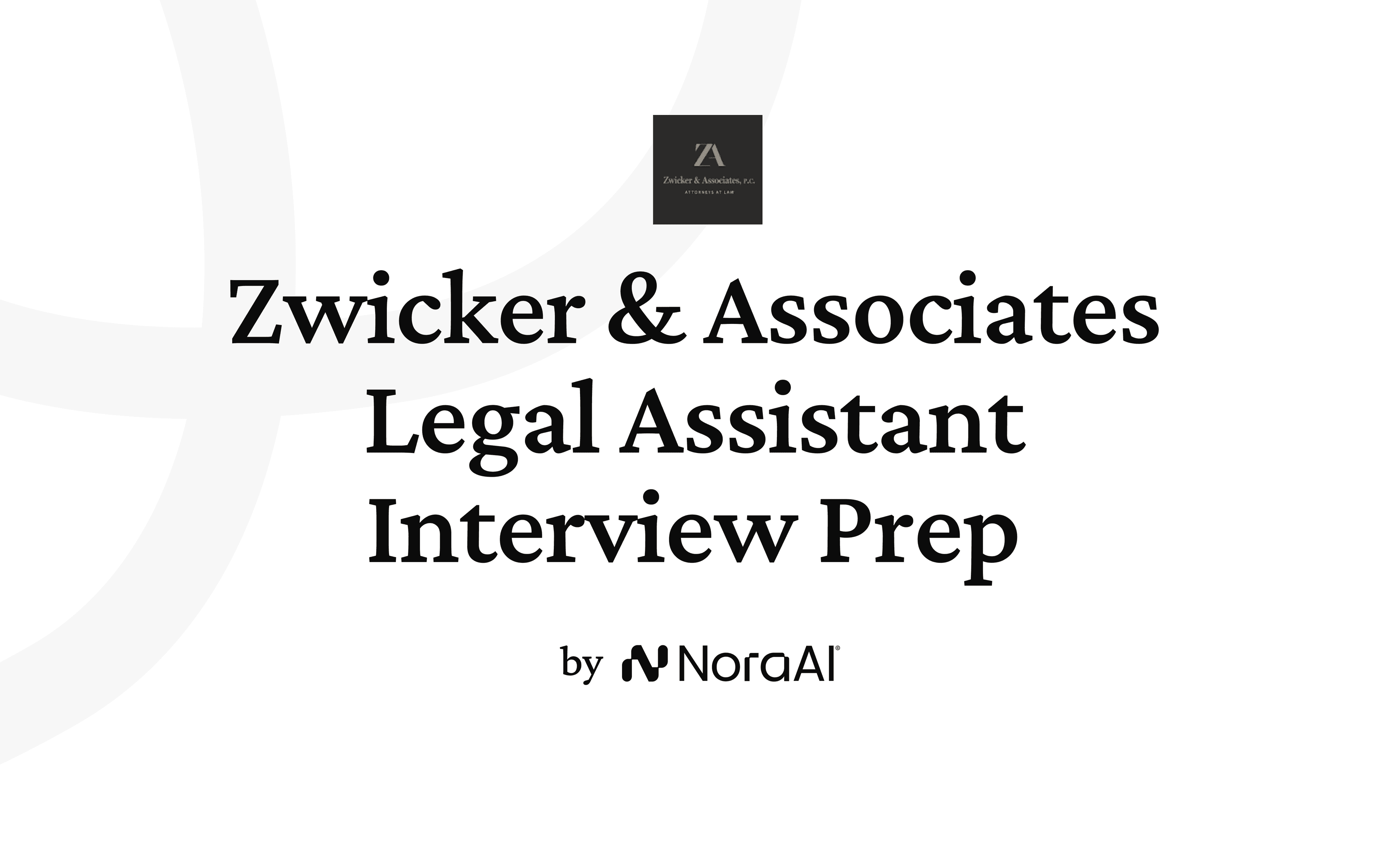 Zwicker & Associates Legal Assistant Interview logo