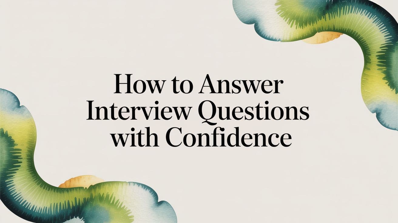 How to Answer Interview Questions With Confidence