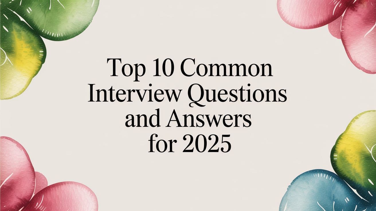 Top 10 Common Interview Questions and Answers for 2025